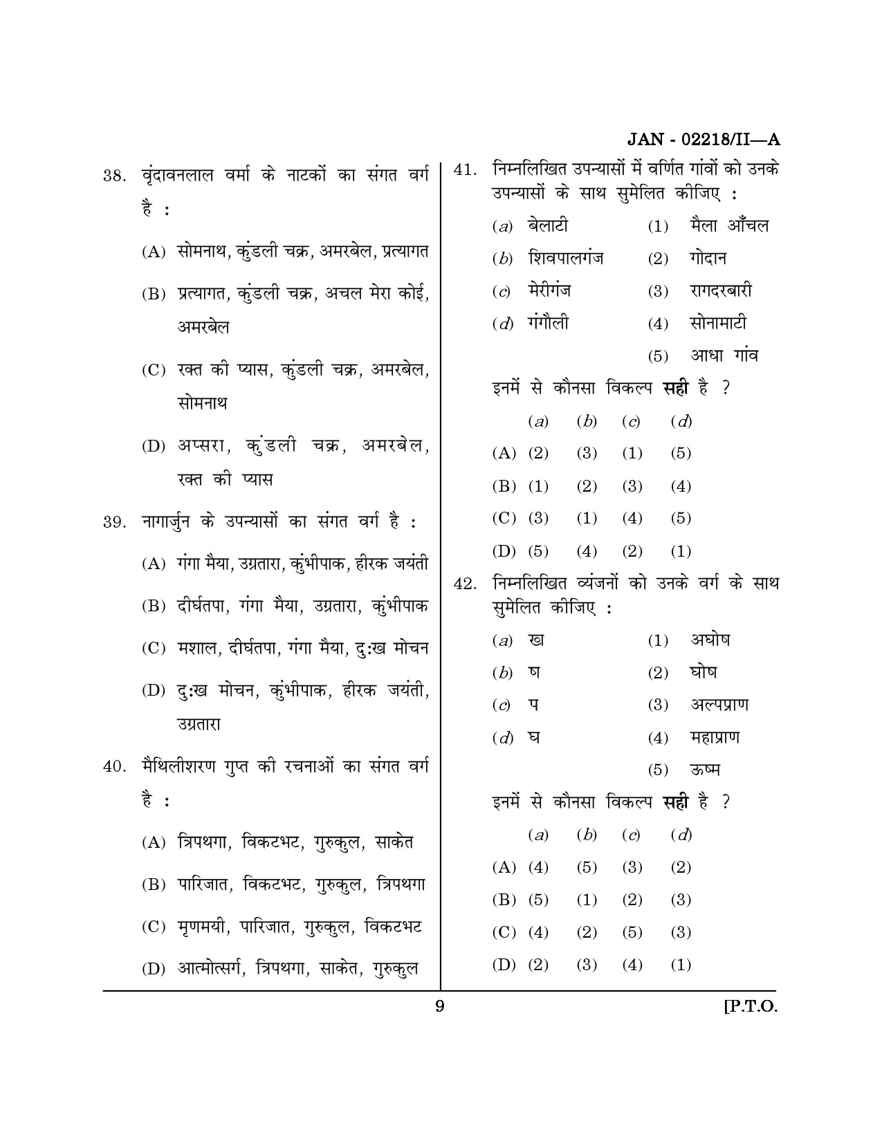 Maharashtra SET Hindi Question Paper II January 2018 8