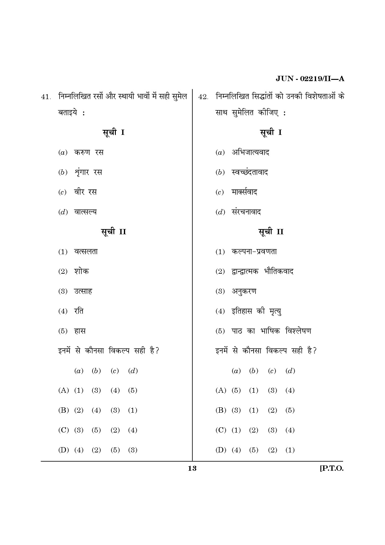 Maharashtra SET Hindi Question Paper II June 2019 12