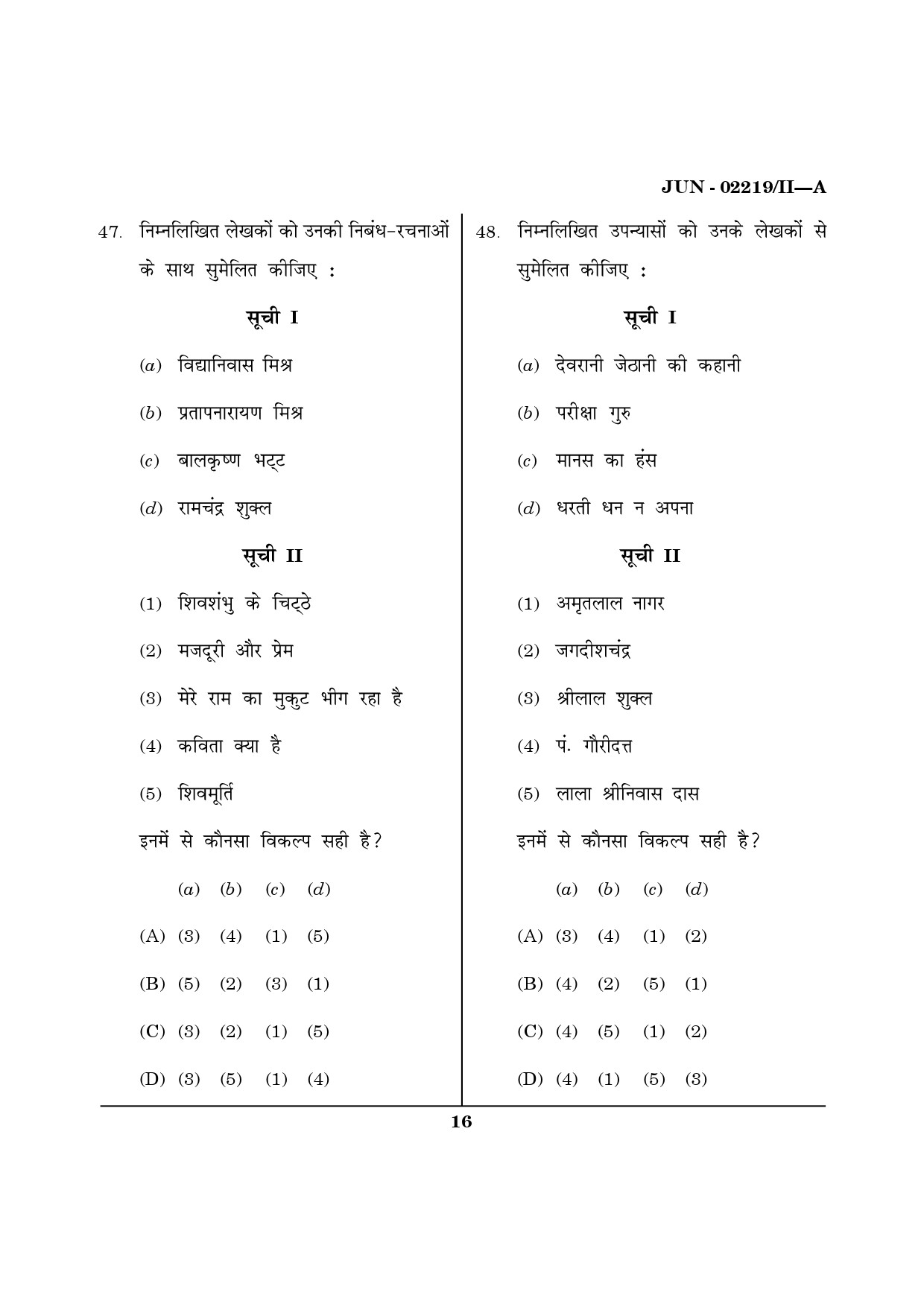 Maharashtra SET Hindi Question Paper II June 2019 15