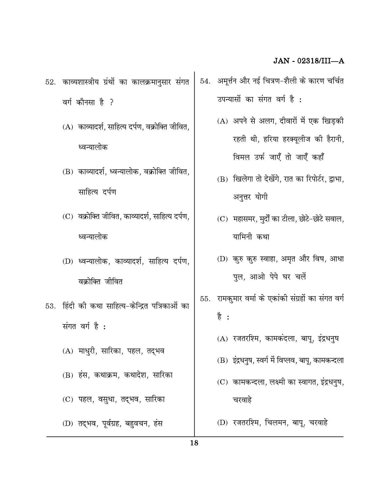 Maharashtra SET Hindi Question Paper III January 2018 17