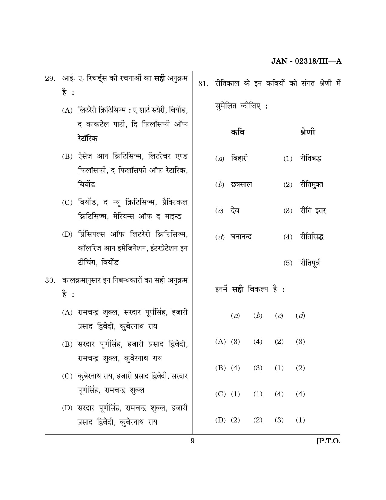 Maharashtra SET Hindi Question Paper III January 2018 8