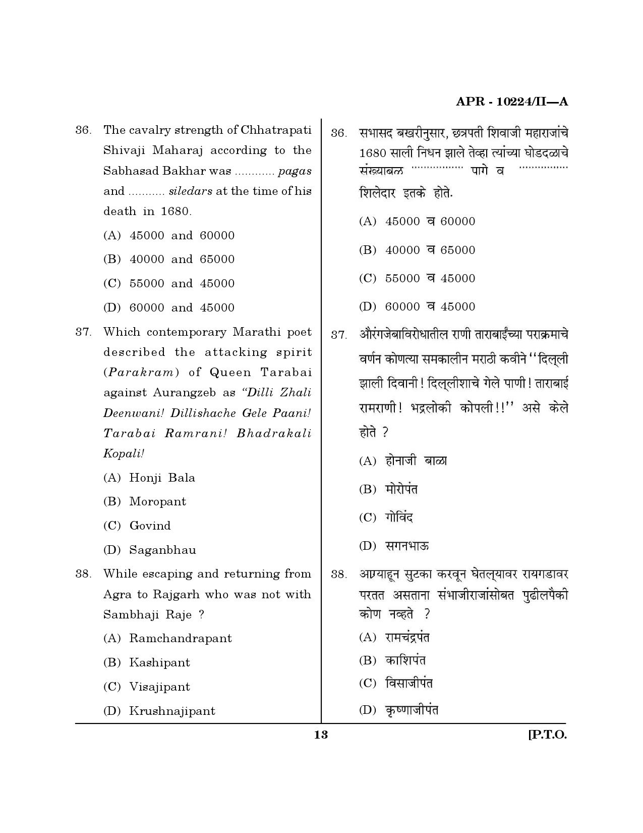 MH SET History Question Paper II April 2024 12