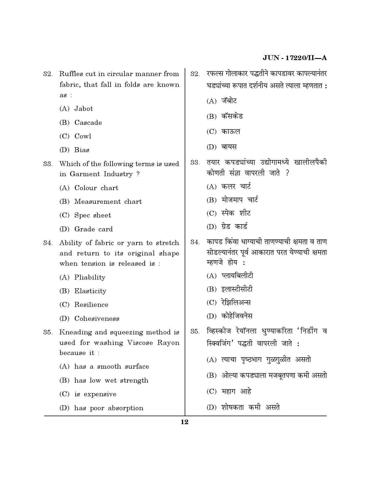 Maharashtra SET Home Science Question Paper II June 2020 11
