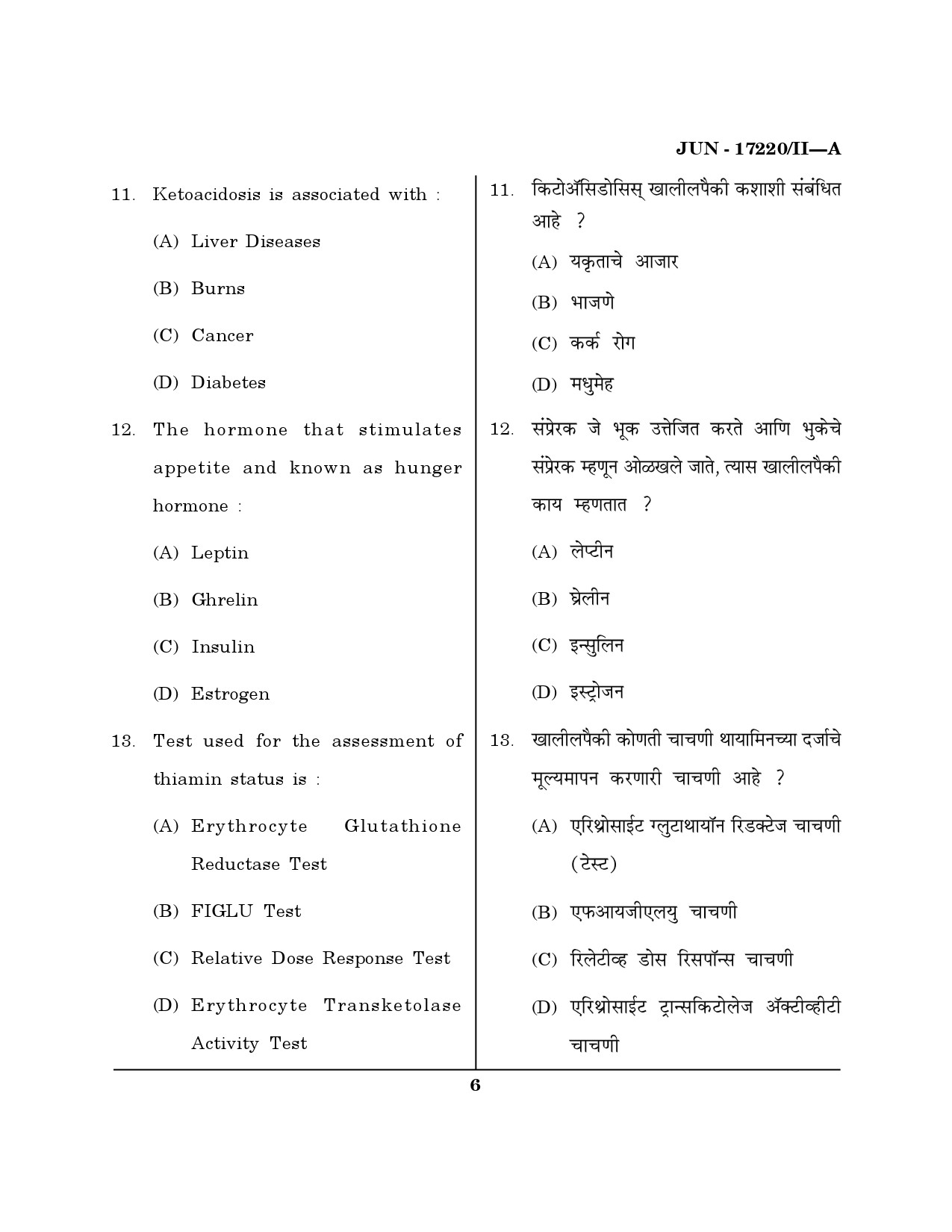 Maharashtra SET Home Science Question Paper II June 2020 5