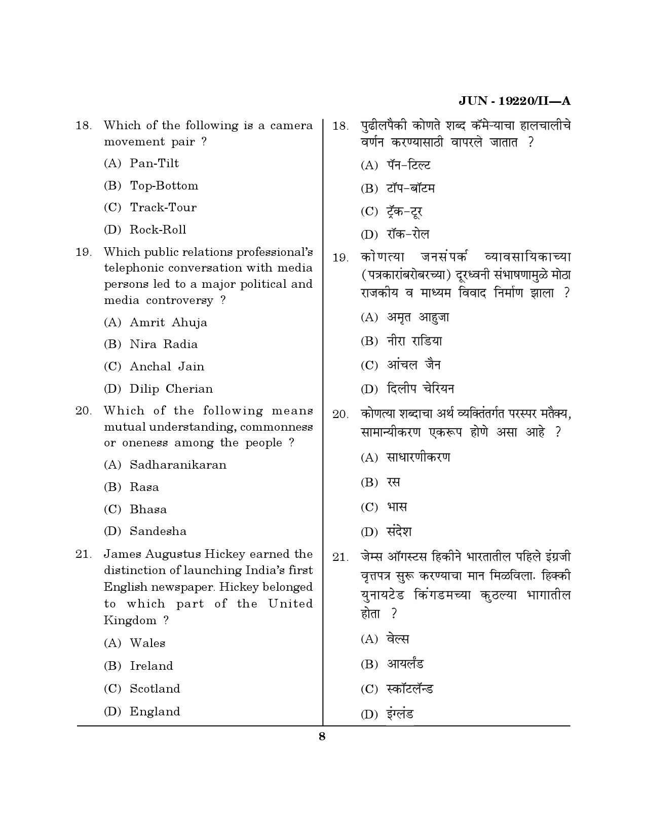 Maharashtra SET Journalism and Mass Communication Question Paper II June 2020 7