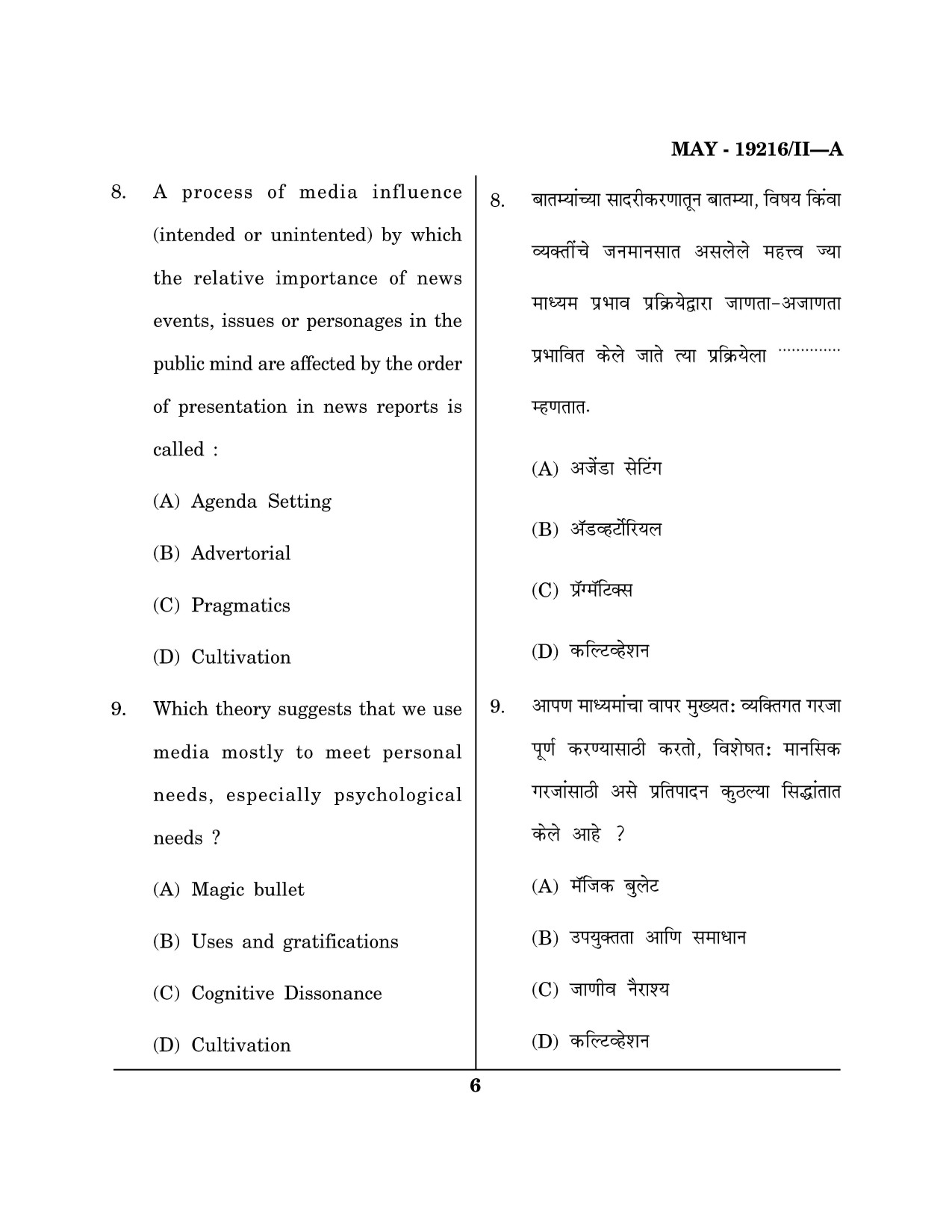 Maharashtra SET Journalism and Mass Communication Question Paper II May 2016 5