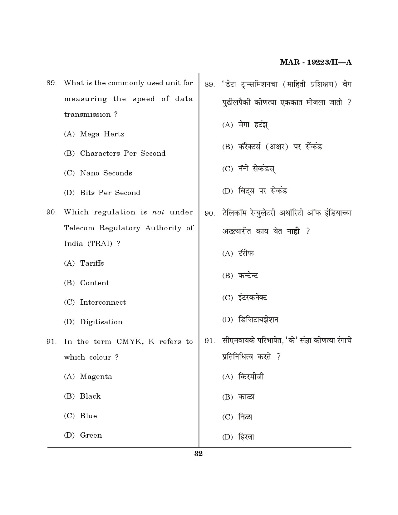 MH SET Journalism and Mass Communication Question Paper II March 2023 31