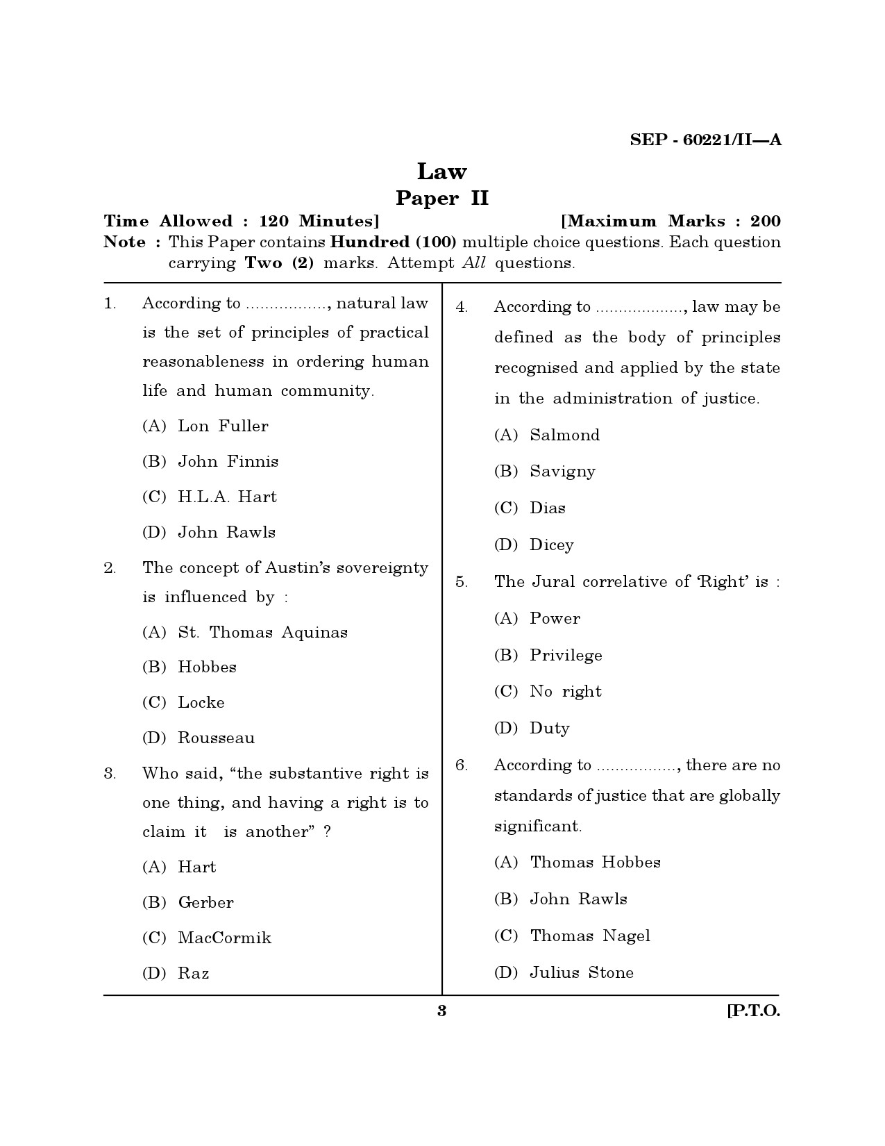 Maharashtra SET Law Exam Question Paper September 2021 2
