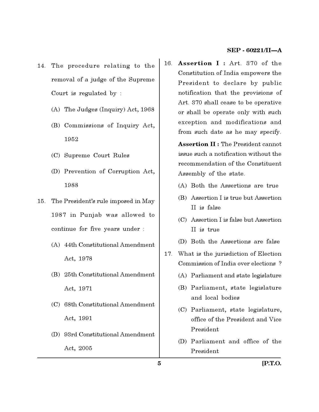 Maharashtra SET Law Exam Question Paper September 2021 4