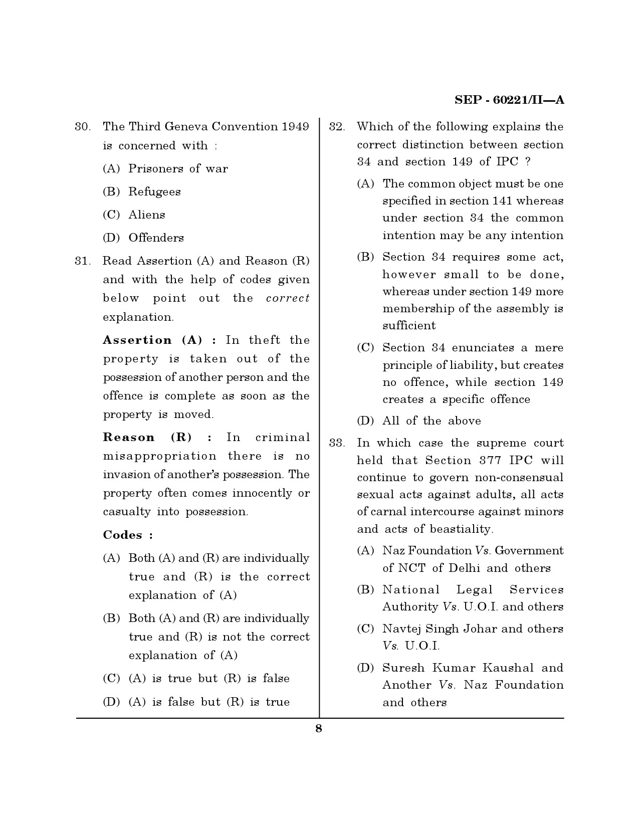 Maharashtra SET Law Exam Question Paper September 2021 7