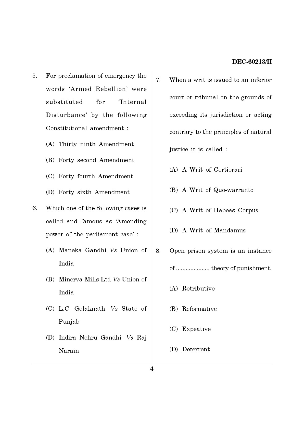 Maharashtra SET Law Question Paper II December 2013 3