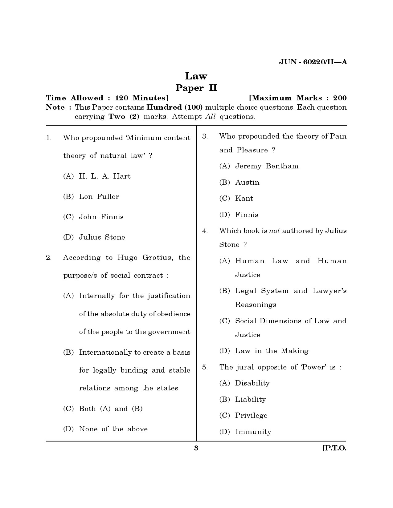 Maharashtra SET Law Question Paper II June 2020 2