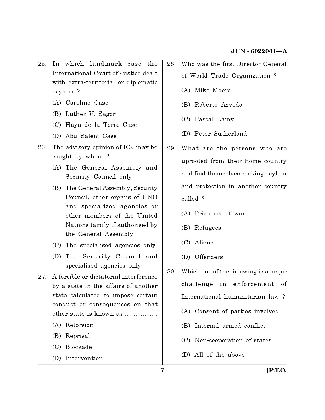 Maharashtra SET Law Question Paper II June 2020 6