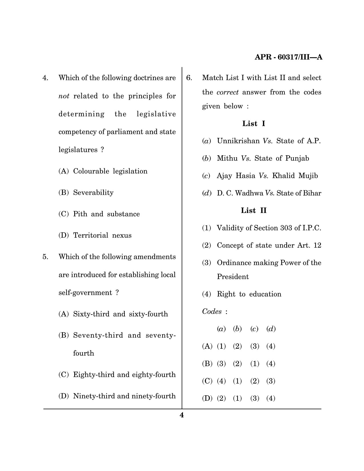Maharashtra SET Law Question Paper III April 2017 3