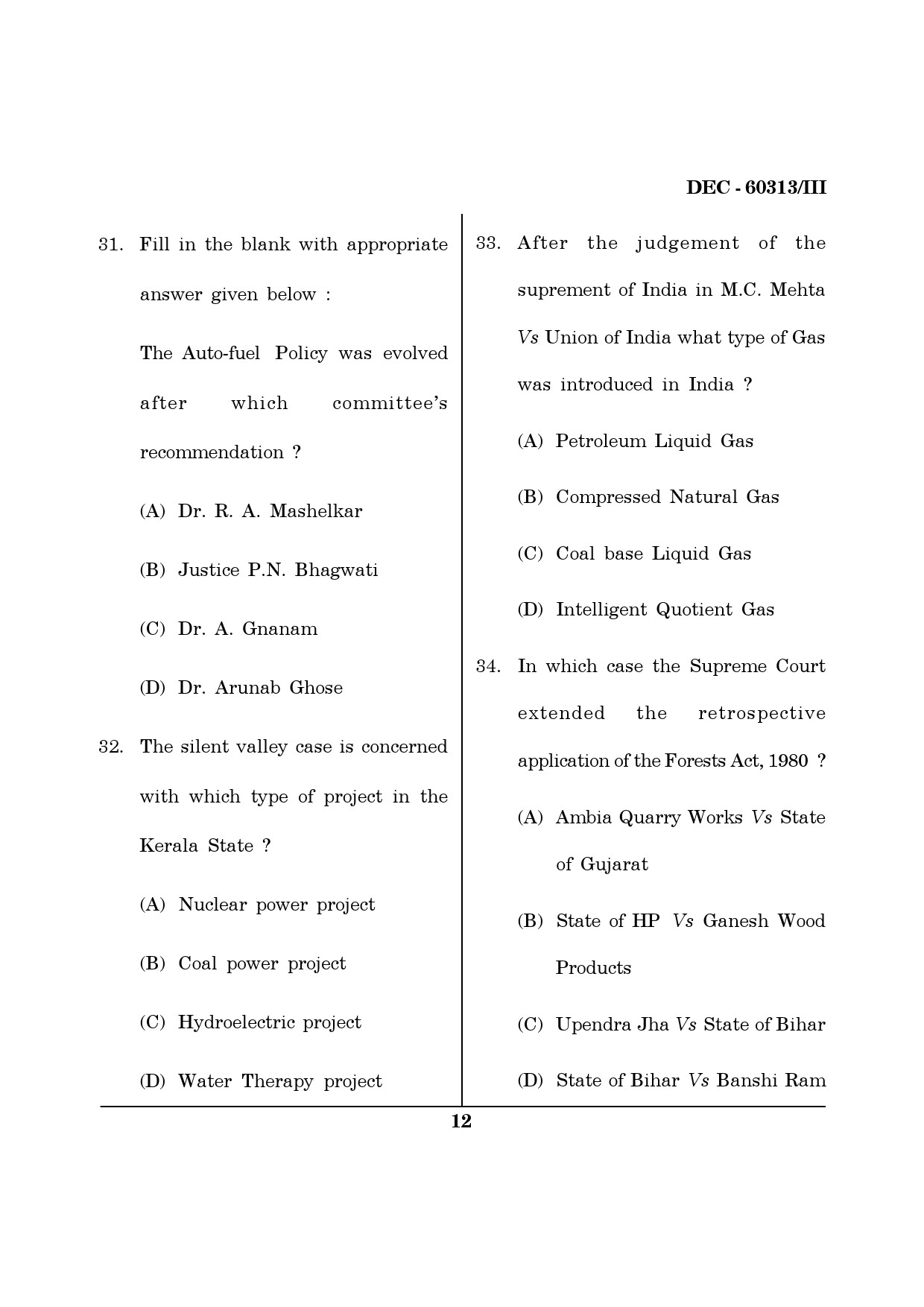 Maharashtra SET Law Question Paper III December 2013 11