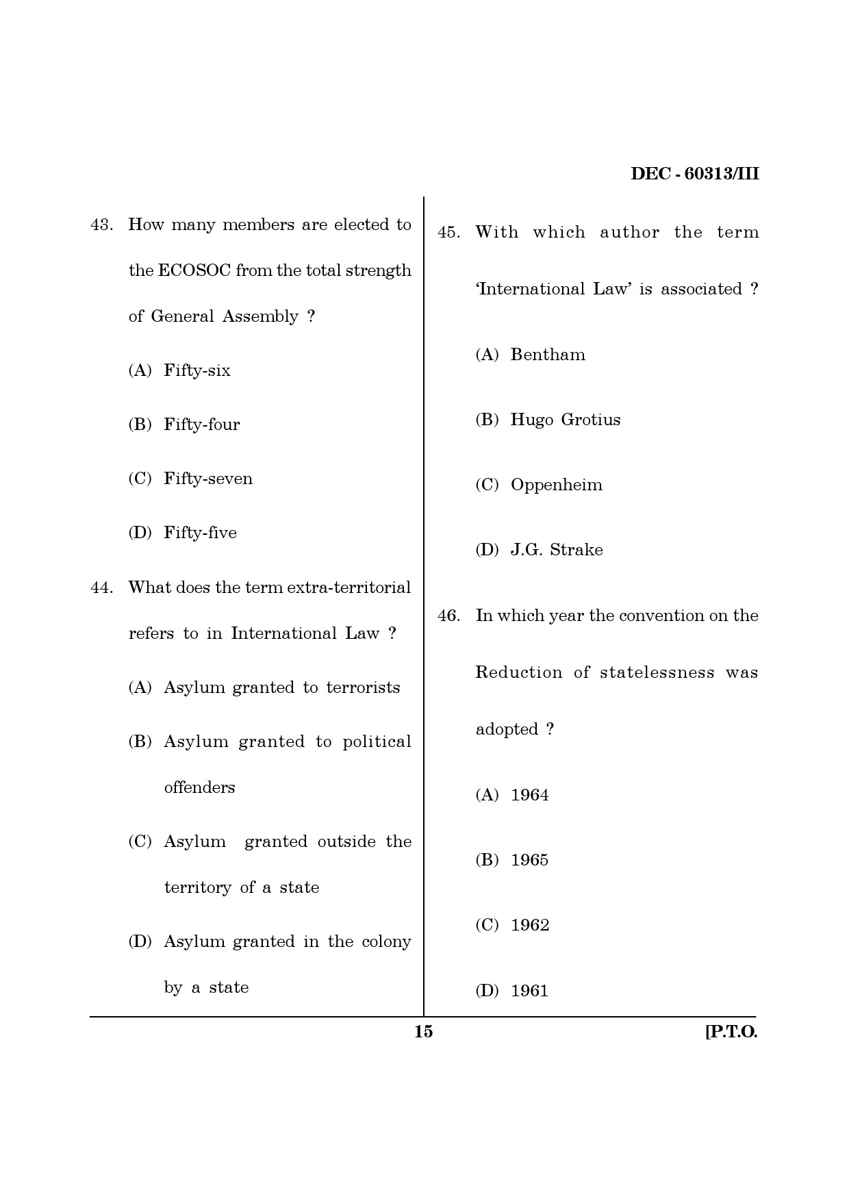 Maharashtra SET Law Question Paper III December 2013 14