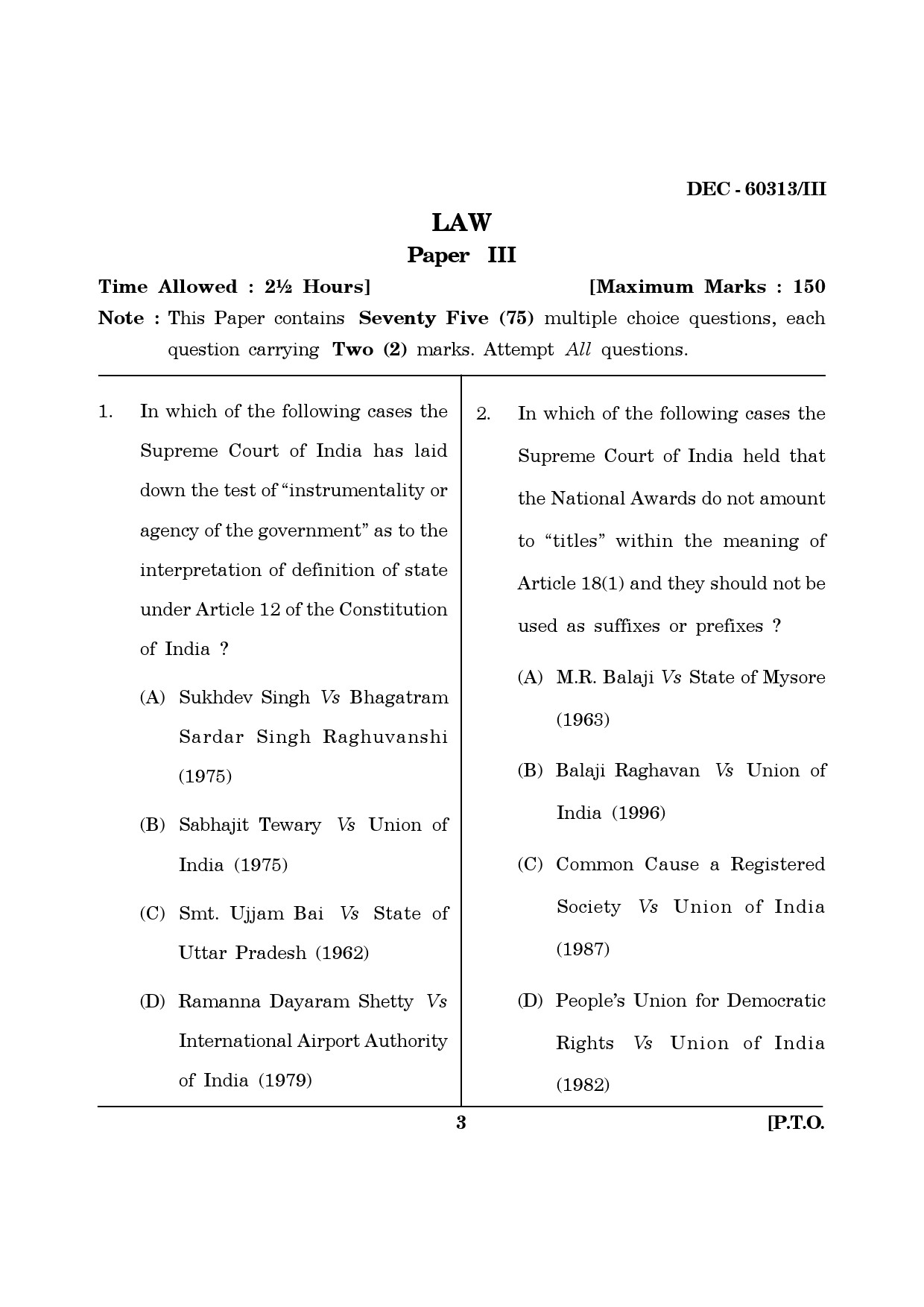 Maharashtra SET Law Question Paper III December 2013 2