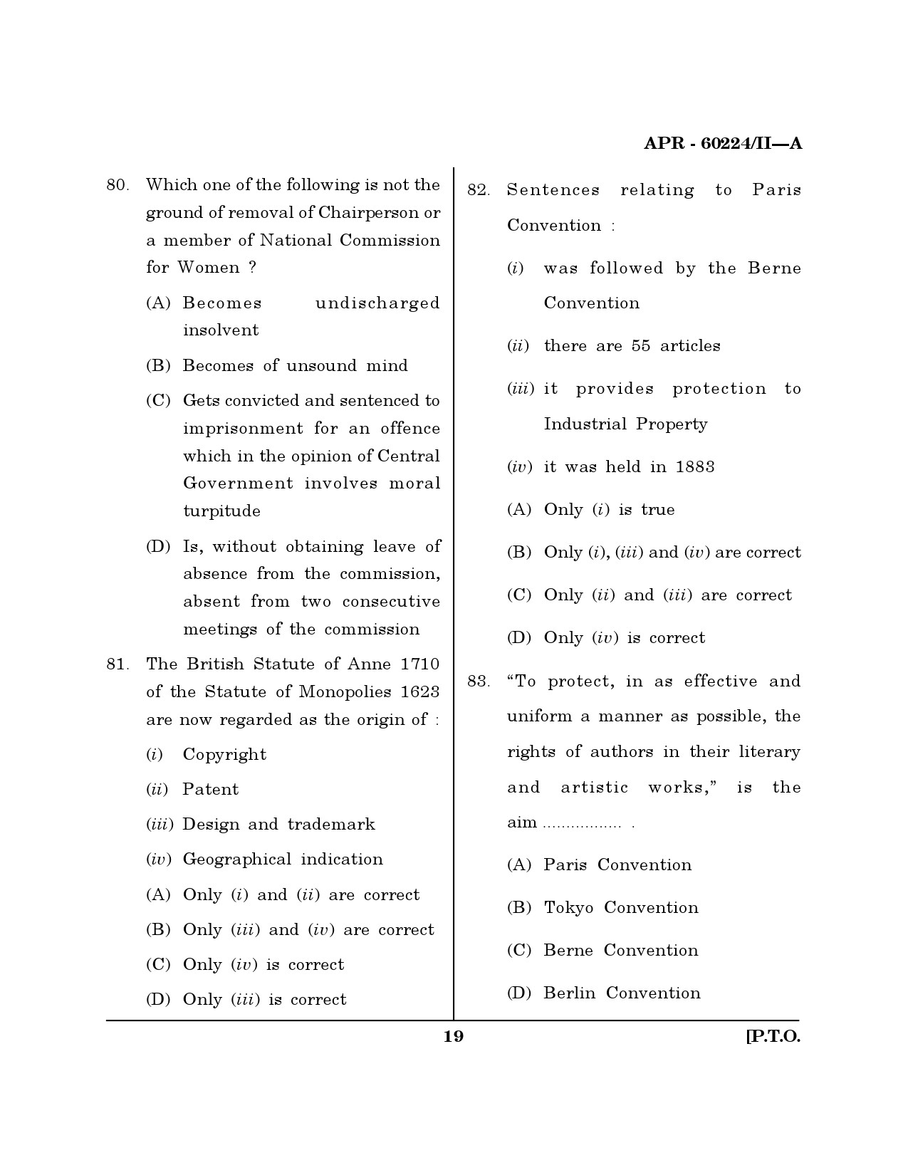 MH SET Law Question Paper II April 2024 18