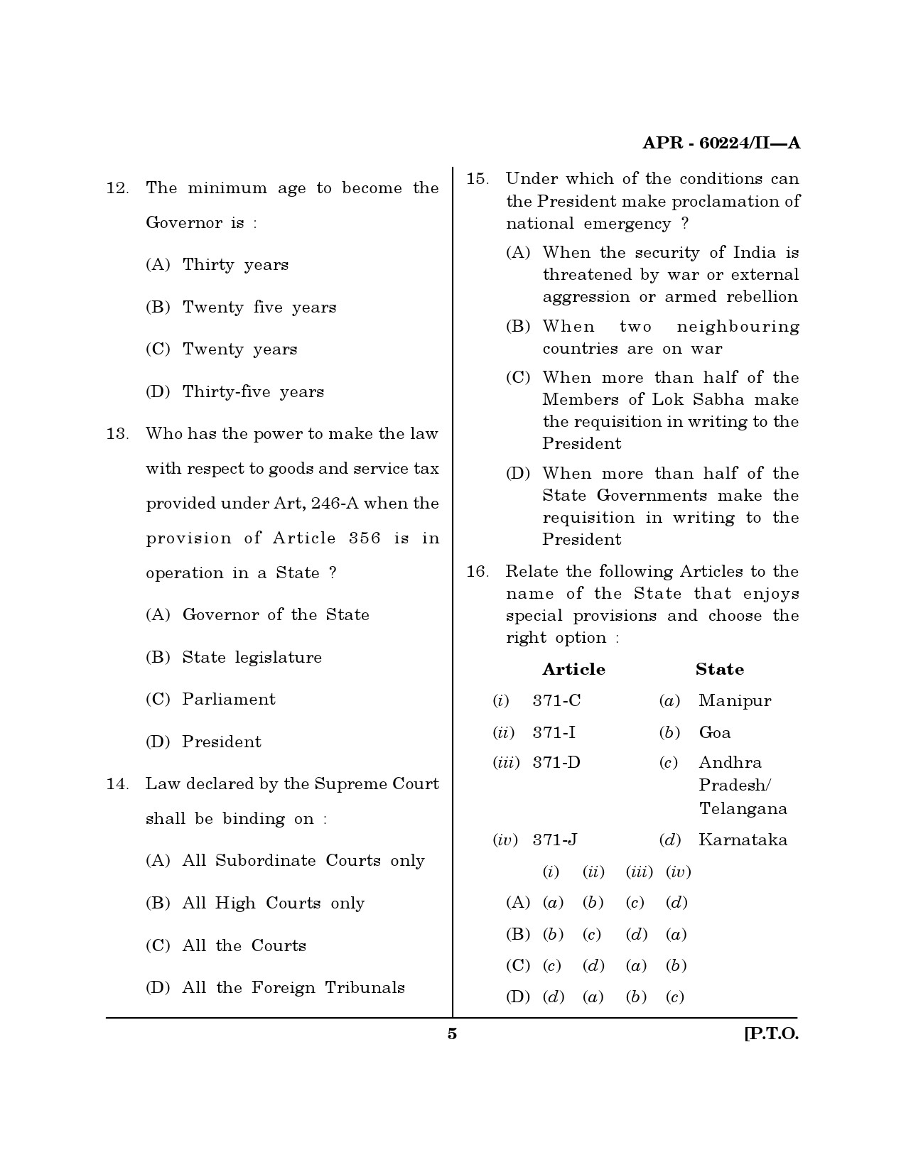 MH SET Law Question Paper II April 2024 4