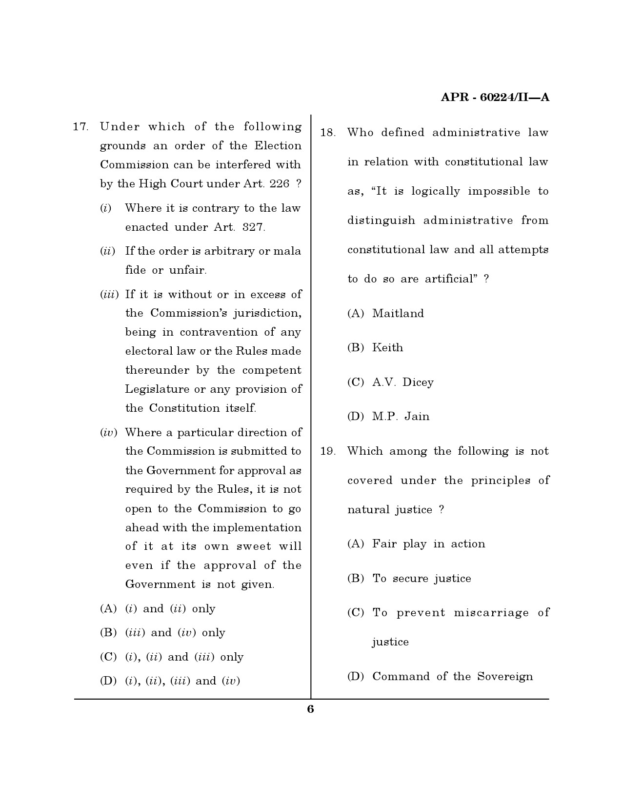 MH SET Law Question Paper II April 2024 5