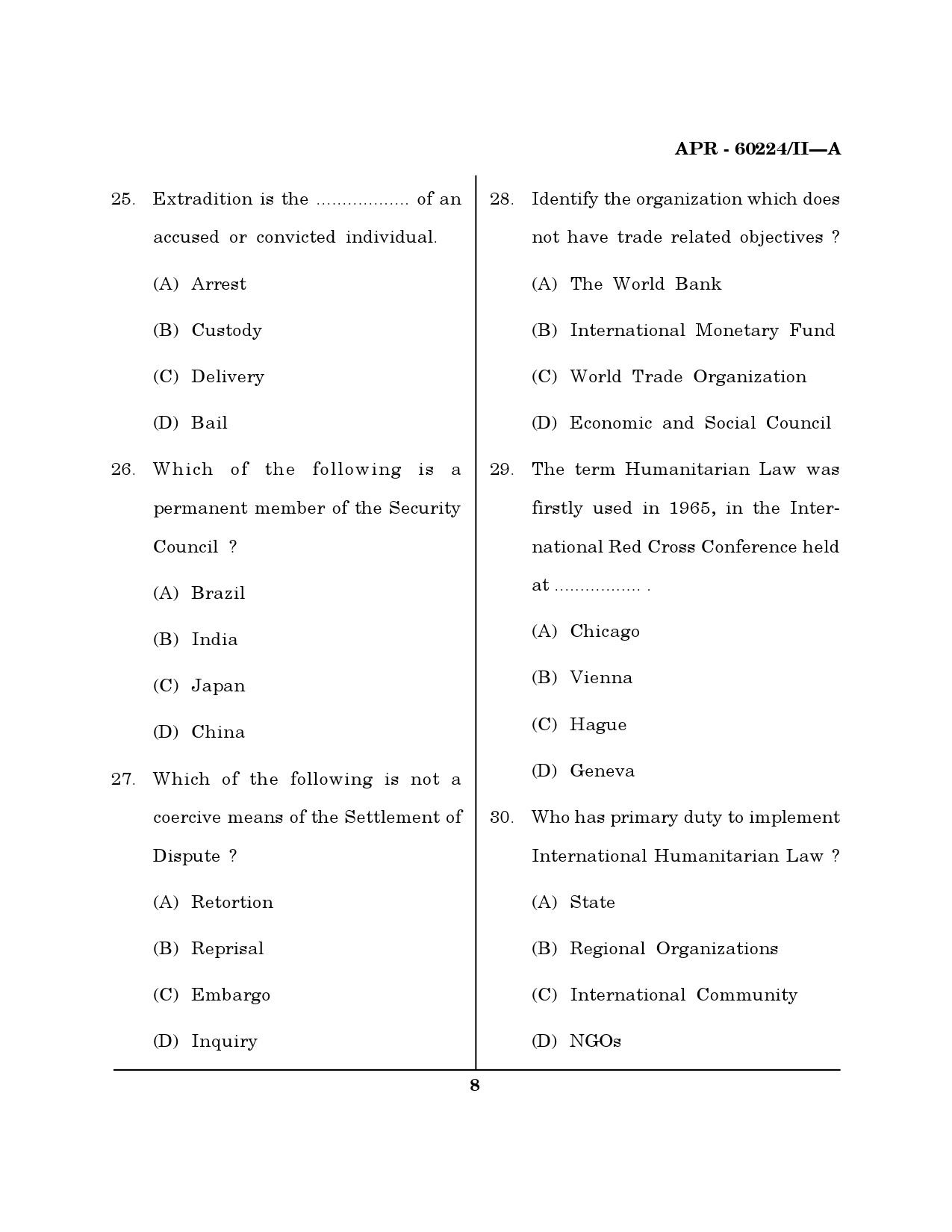 MH SET Law Question Paper II April 2024 7