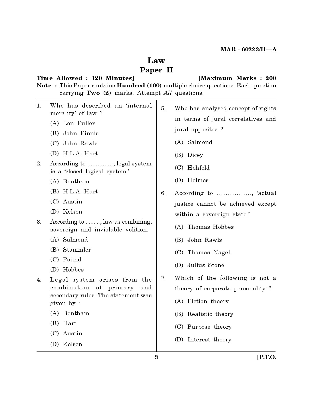 MH SET Law Question Paper II March 2023 2