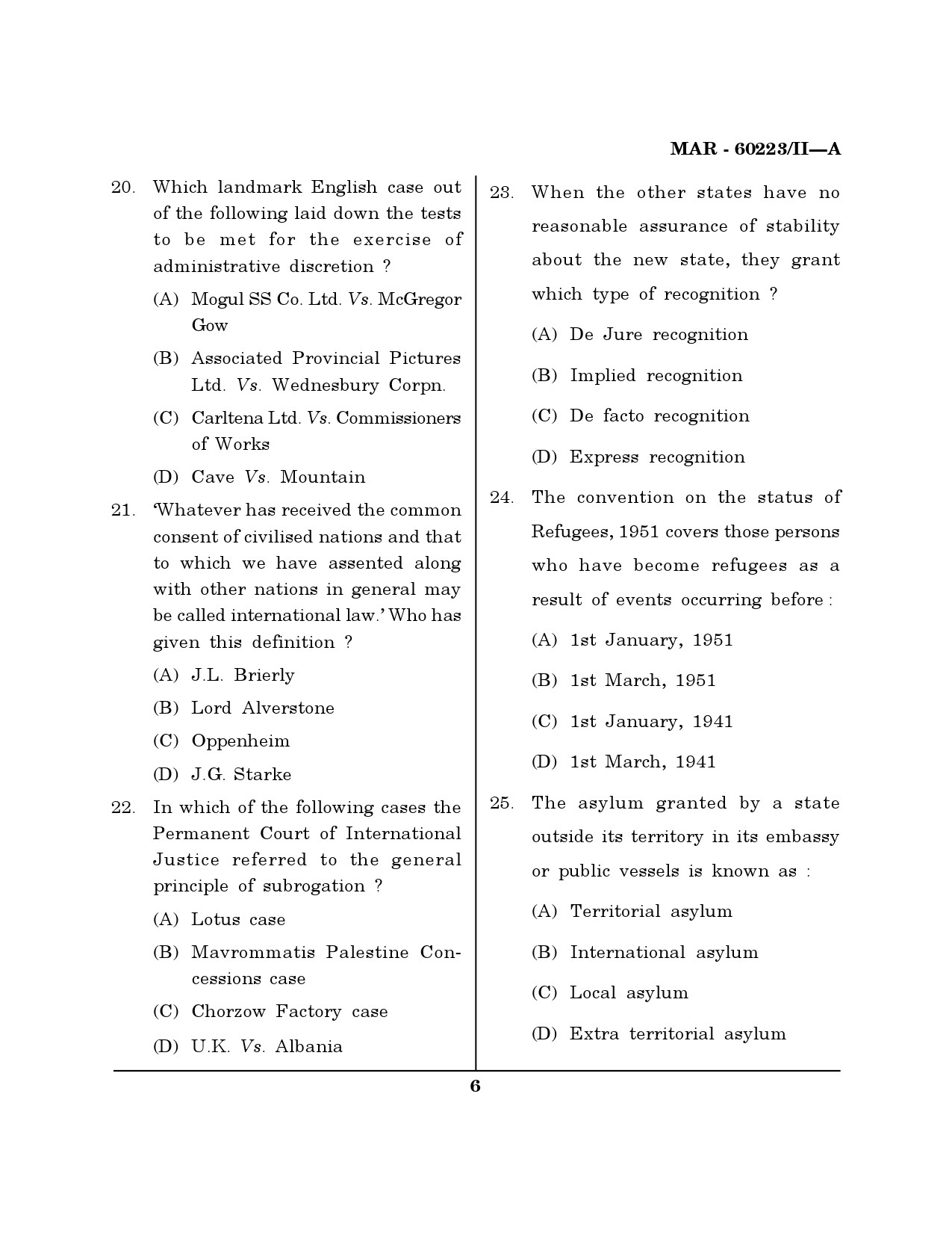 MH SET Law Question Paper II March 2023 5