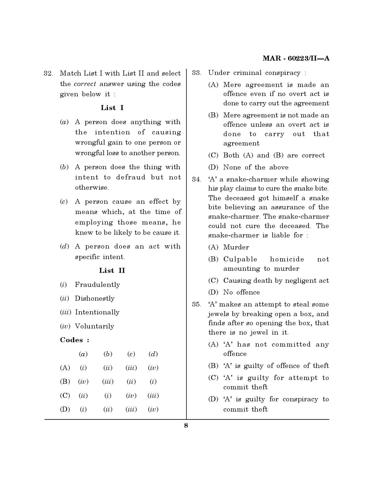 MH SET Law Question Paper II March 2023 7