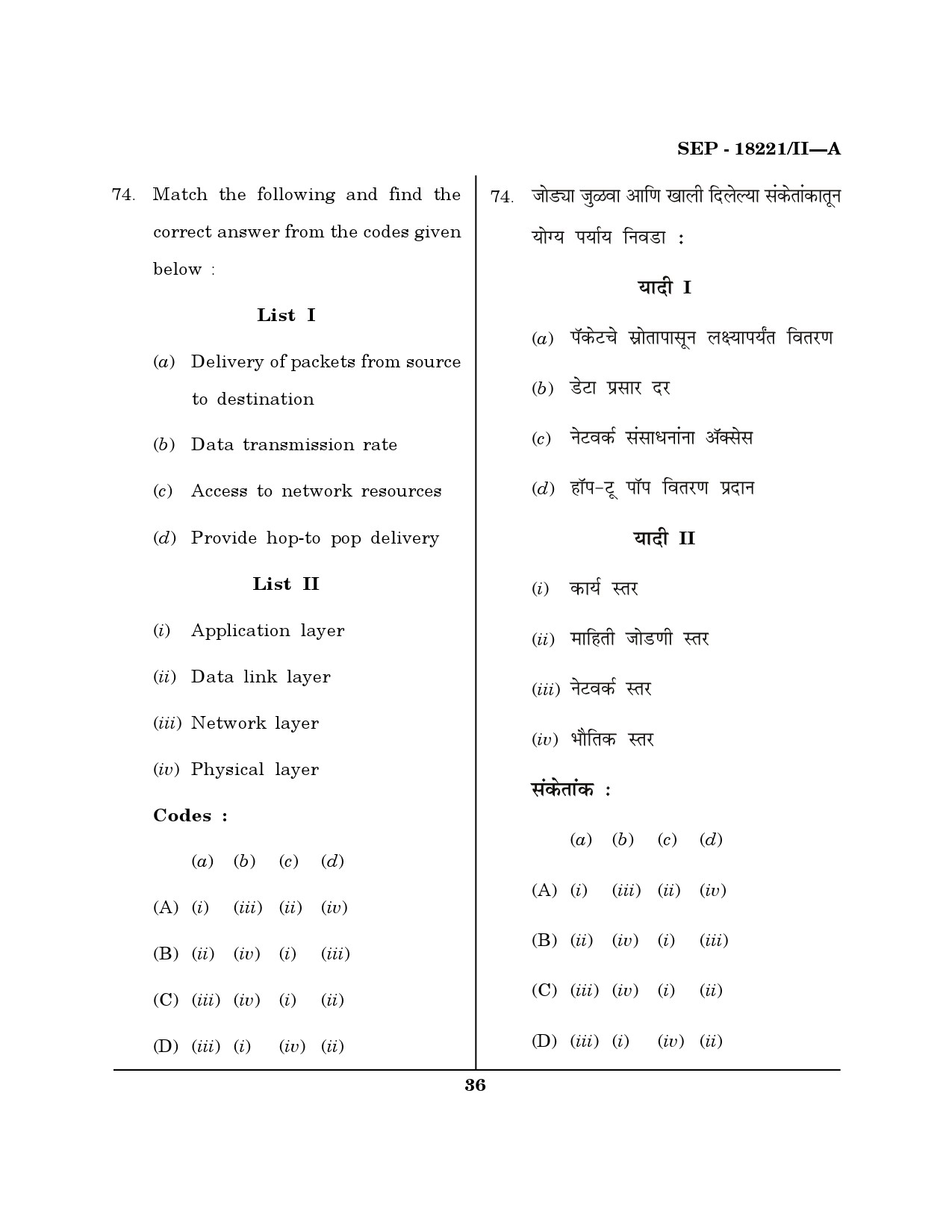 Maharashtra SET Library Information Science Exam Question Paper September 2021 35