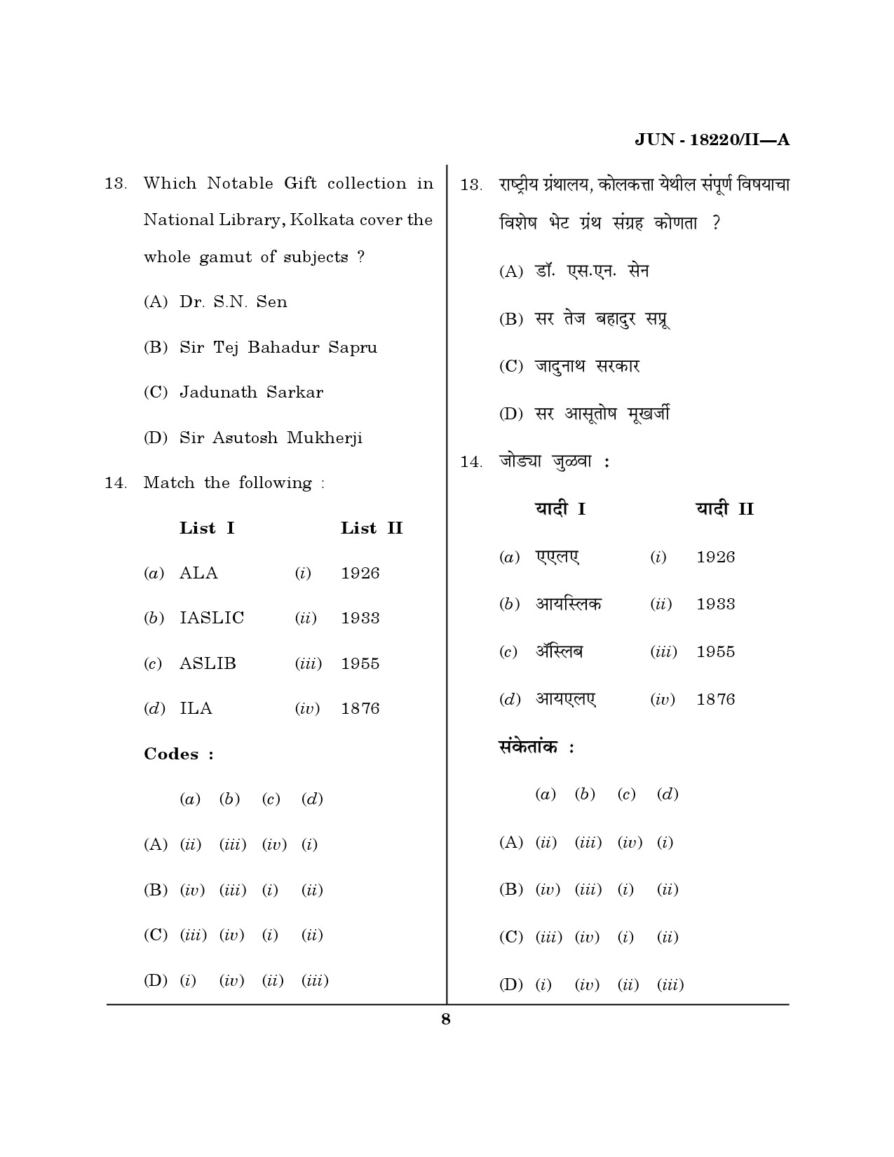 Maharashtra SET Library Information Science Question Paper II June 2020 7