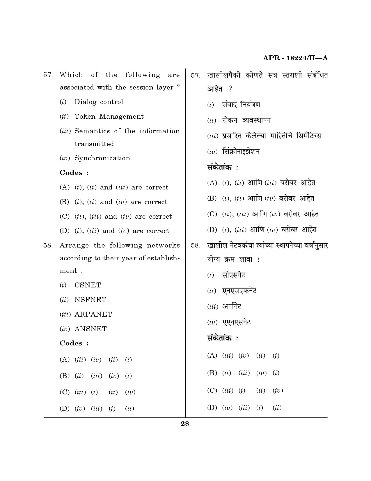 MH SET Library Information Science Question Paper II April 2024 27