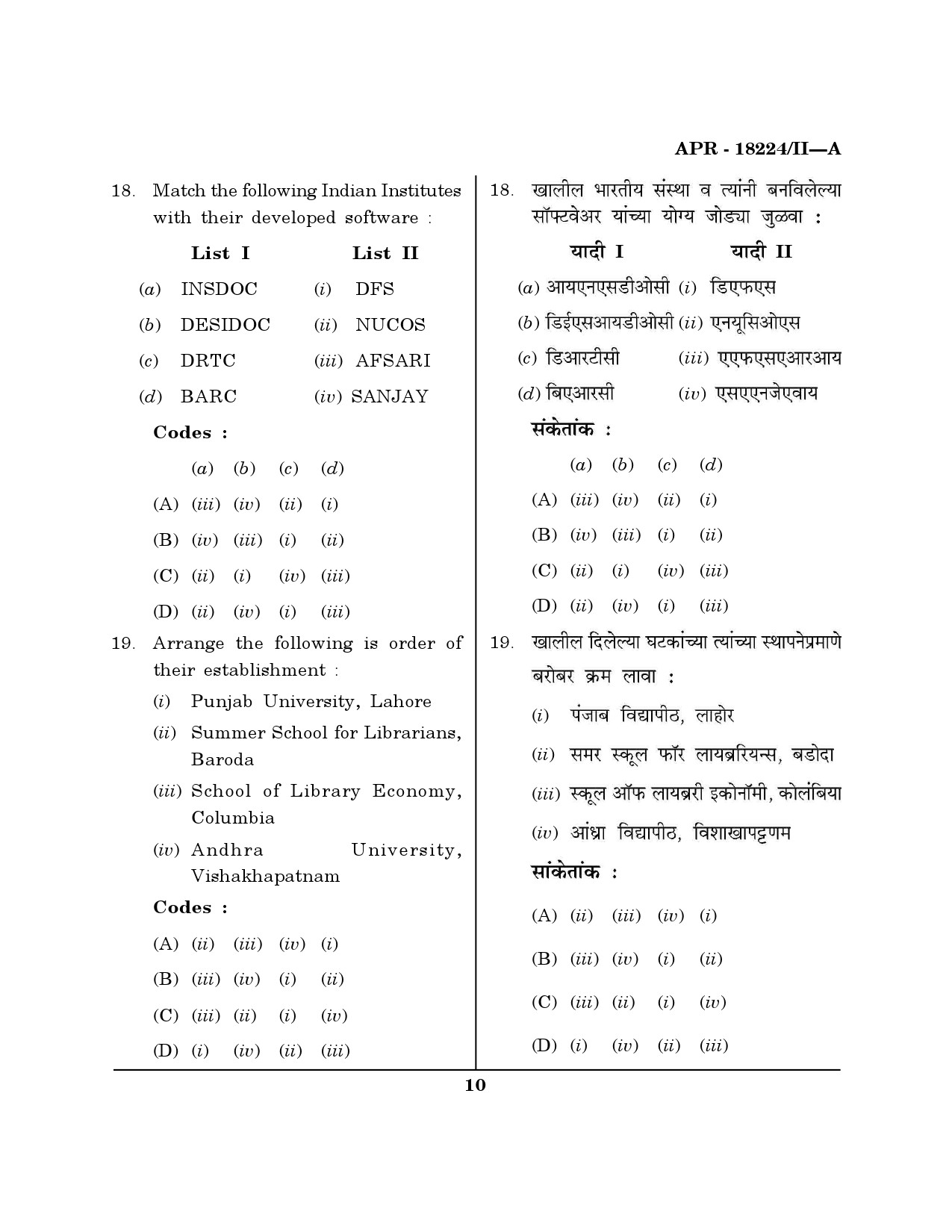 MH SET Library Information Science Question Paper II April 2024 9