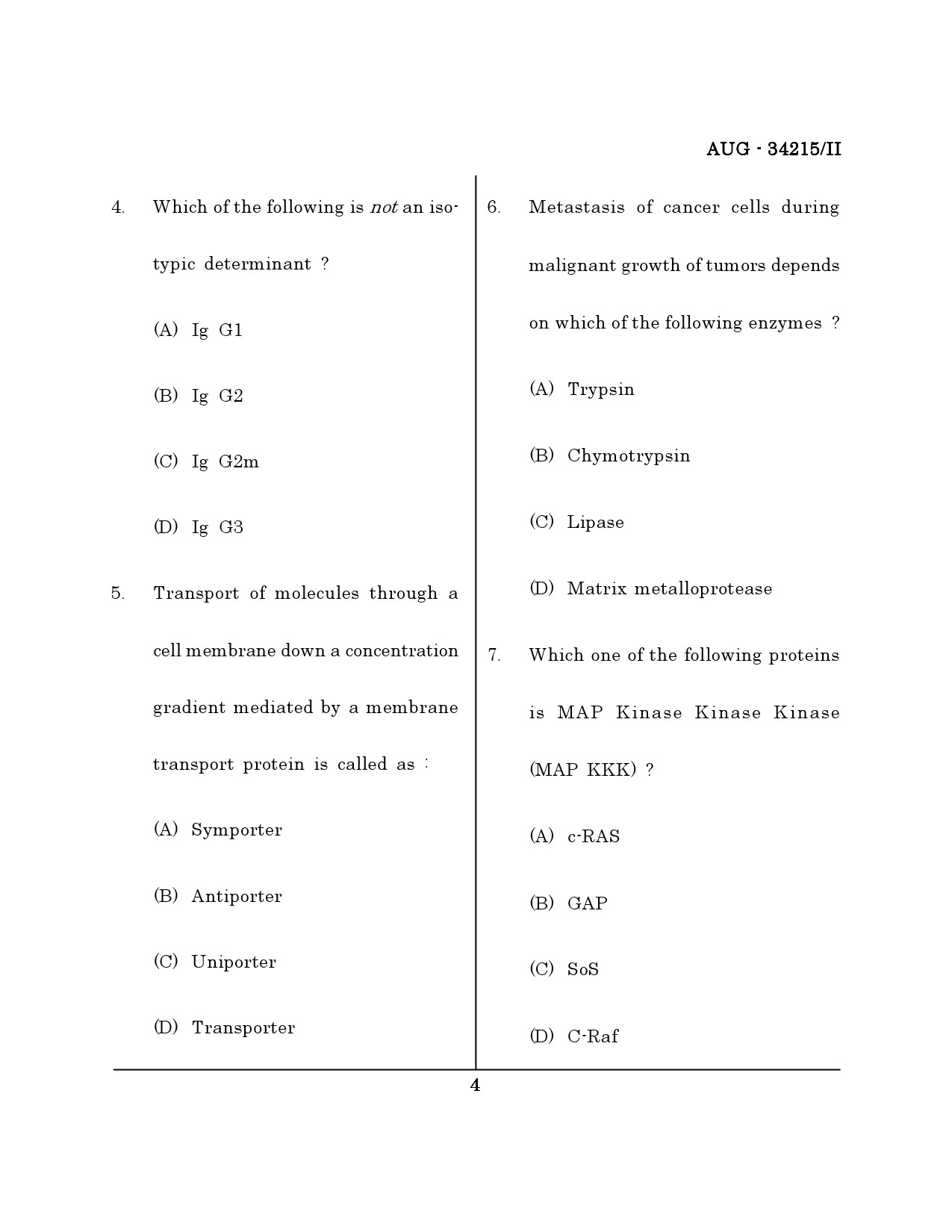 Maharashtra SET Life Sciences Question Paper II August 2015 3