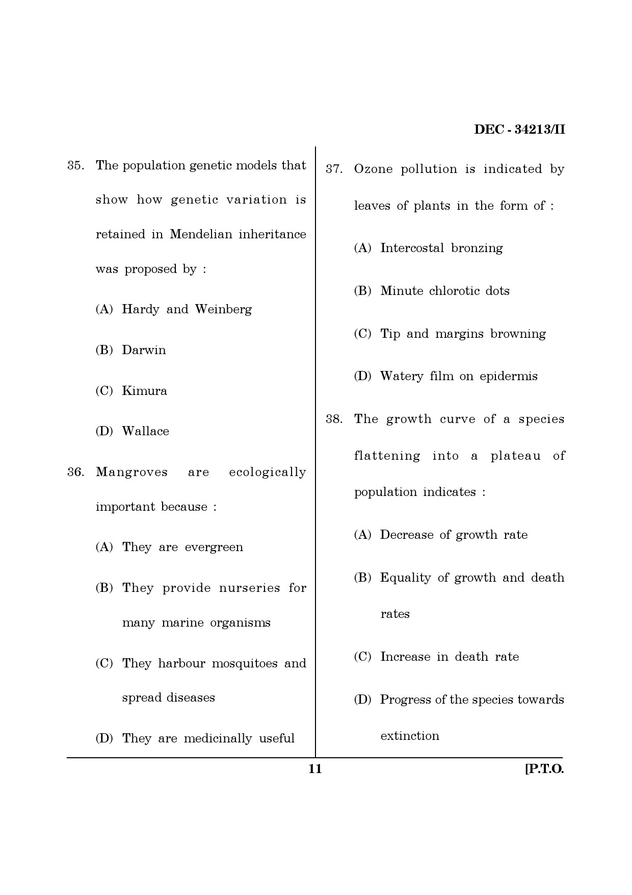 Maharashtra SET Life Sciences Question Paper II December 2013 10