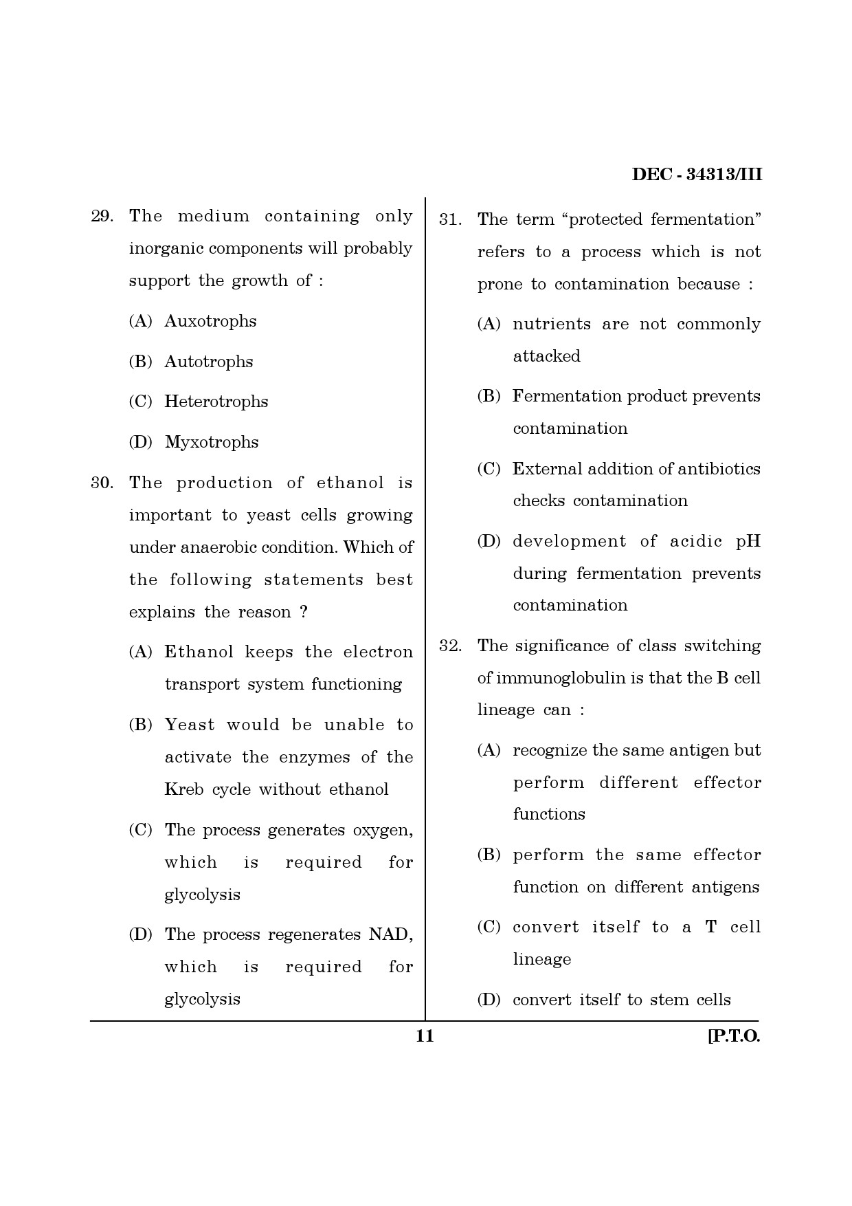 Maharashtra SET Life Sciences Question Paper III December 2013 10