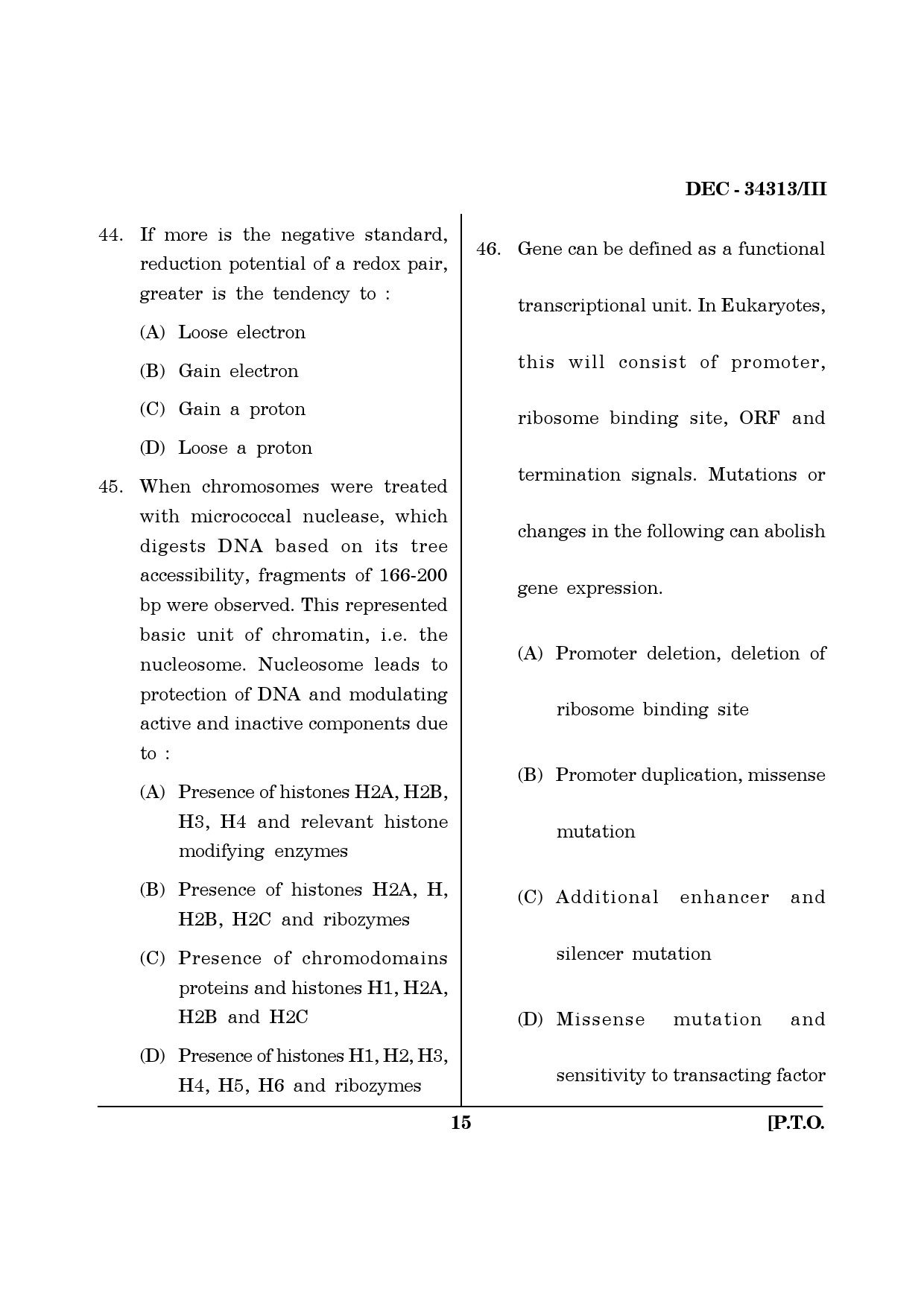 Maharashtra SET Life Sciences Question Paper III December 2013 14