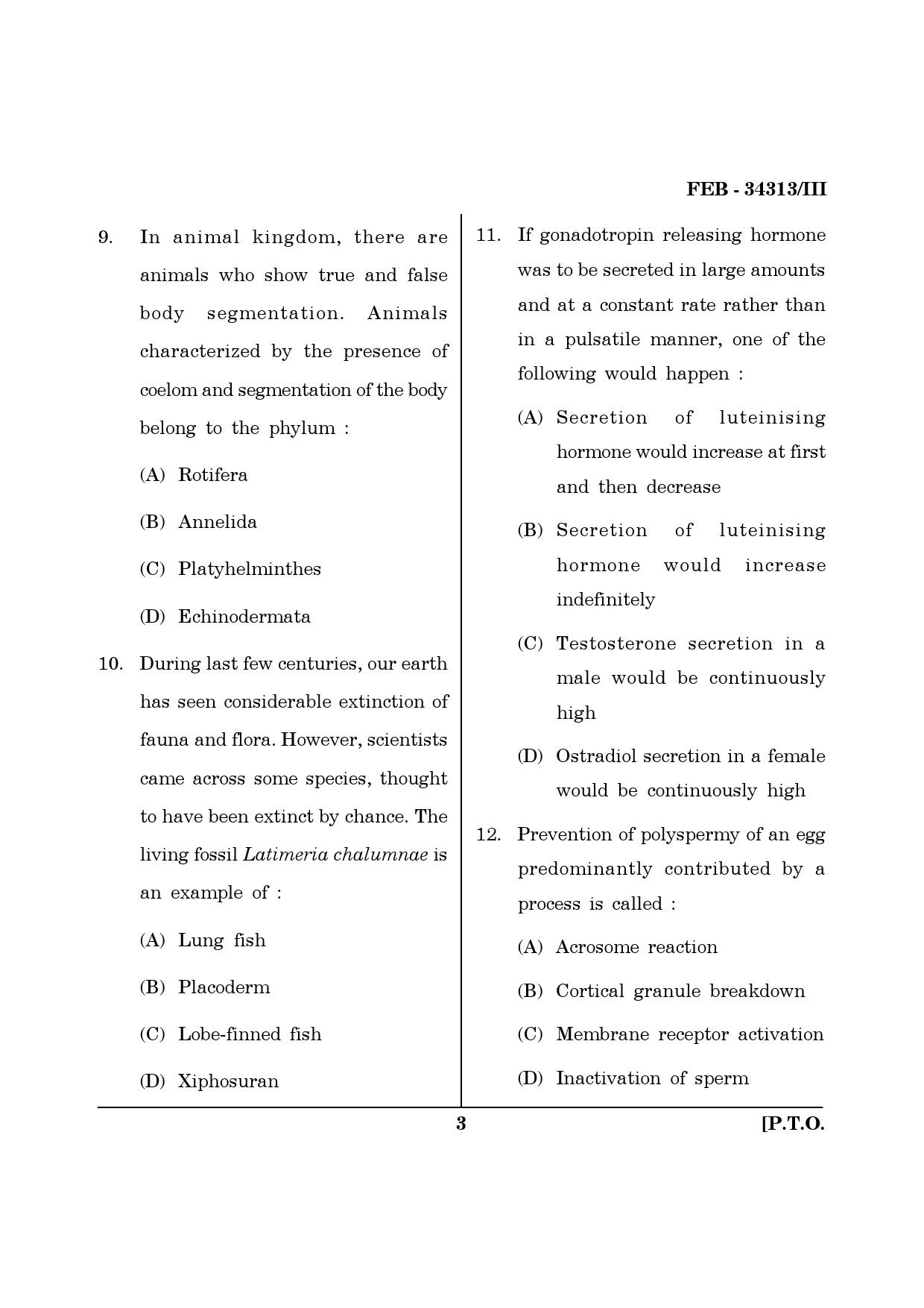Maharashtra SET Life Sciences Question Paper III February 2013 3