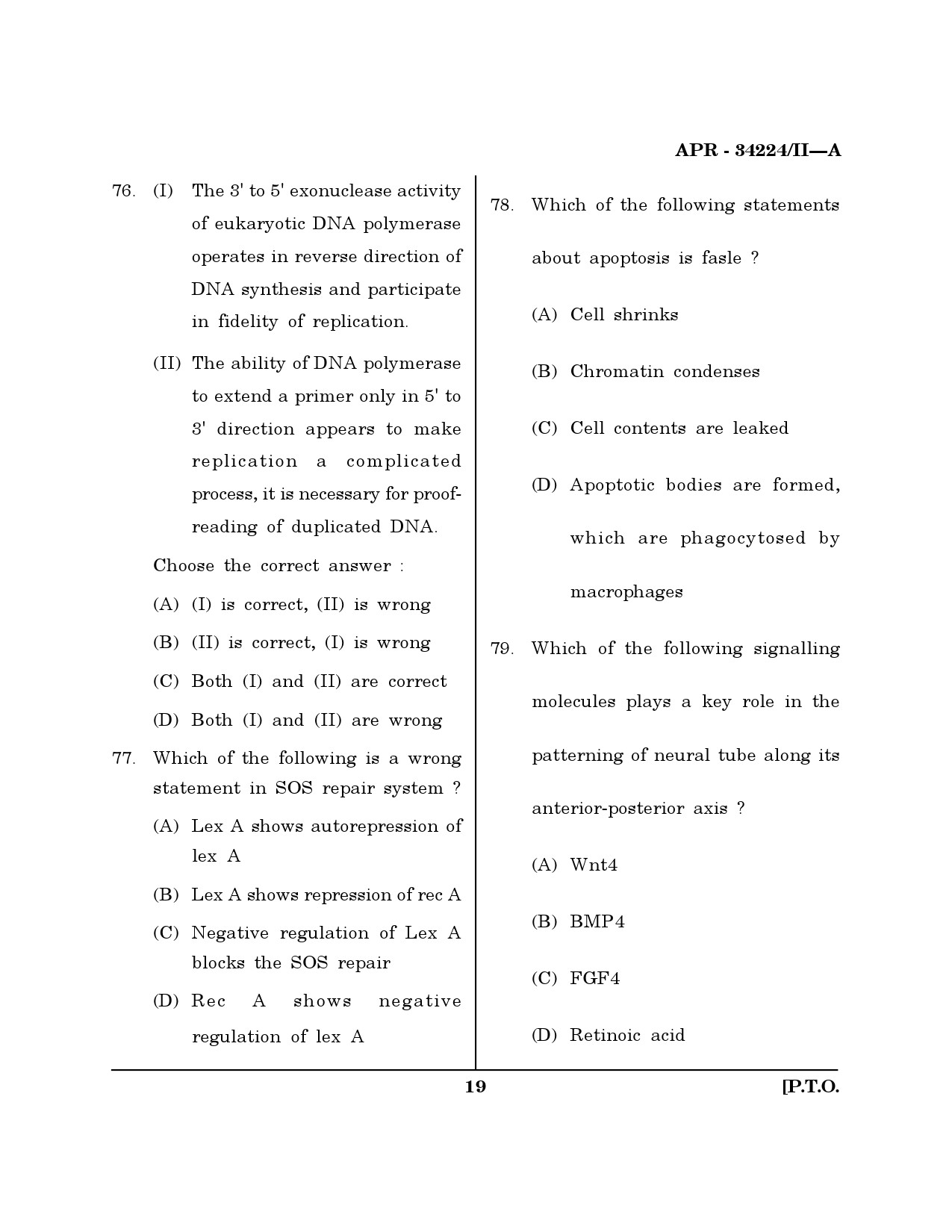 MH SET Life Sciences Question Paper II April 2024 18