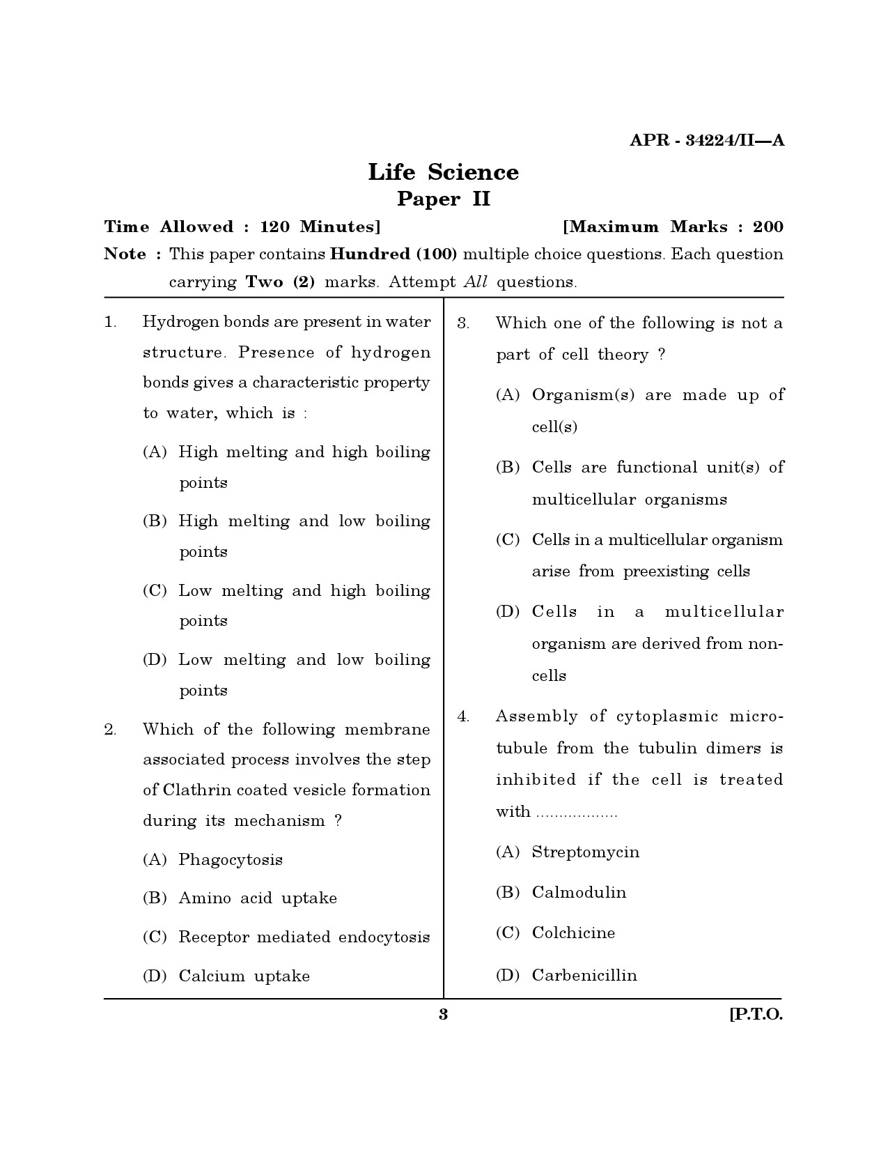 MH SET Life Sciences Question Paper II April 2024 2