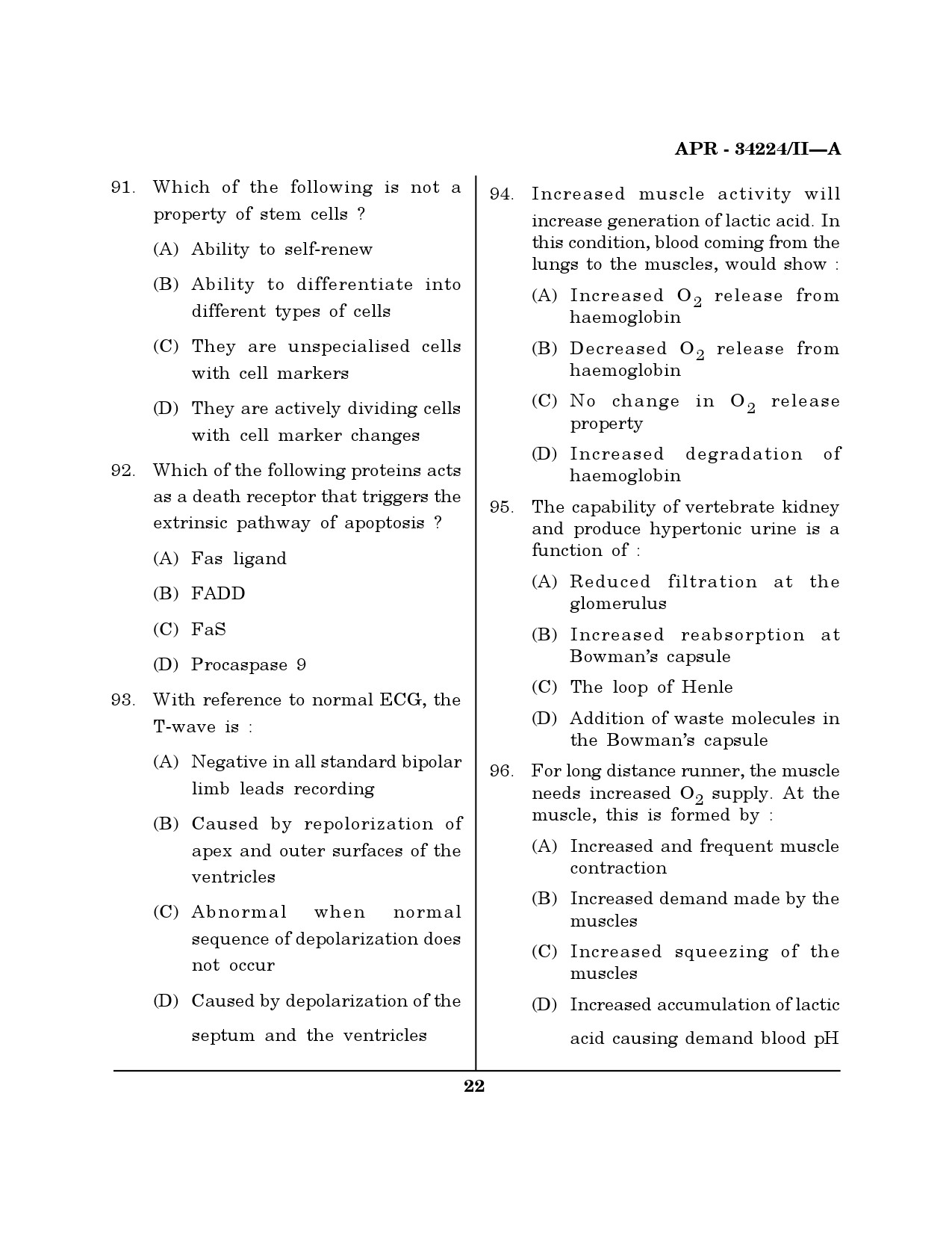 MH SET Life Sciences Question Paper II April 2024 21