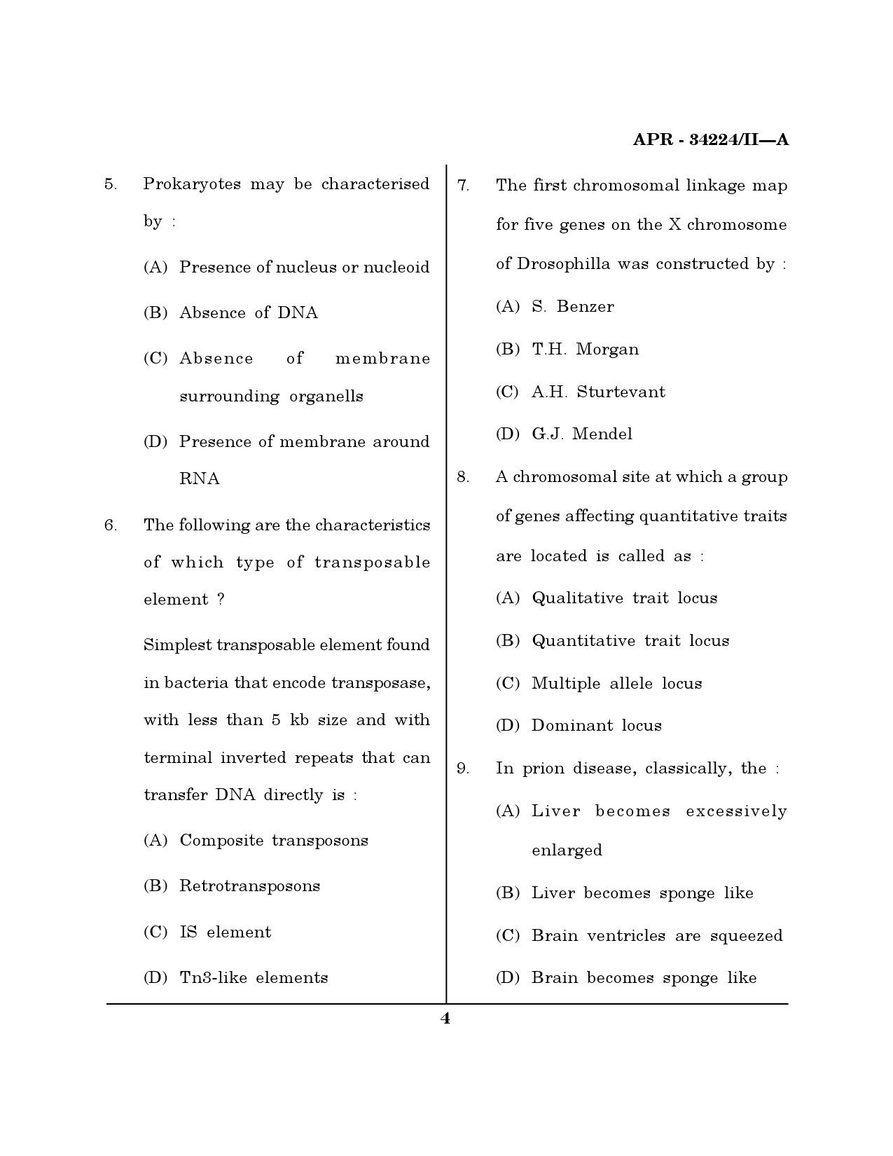 MH SET Life Sciences Question Paper II April 2024 3