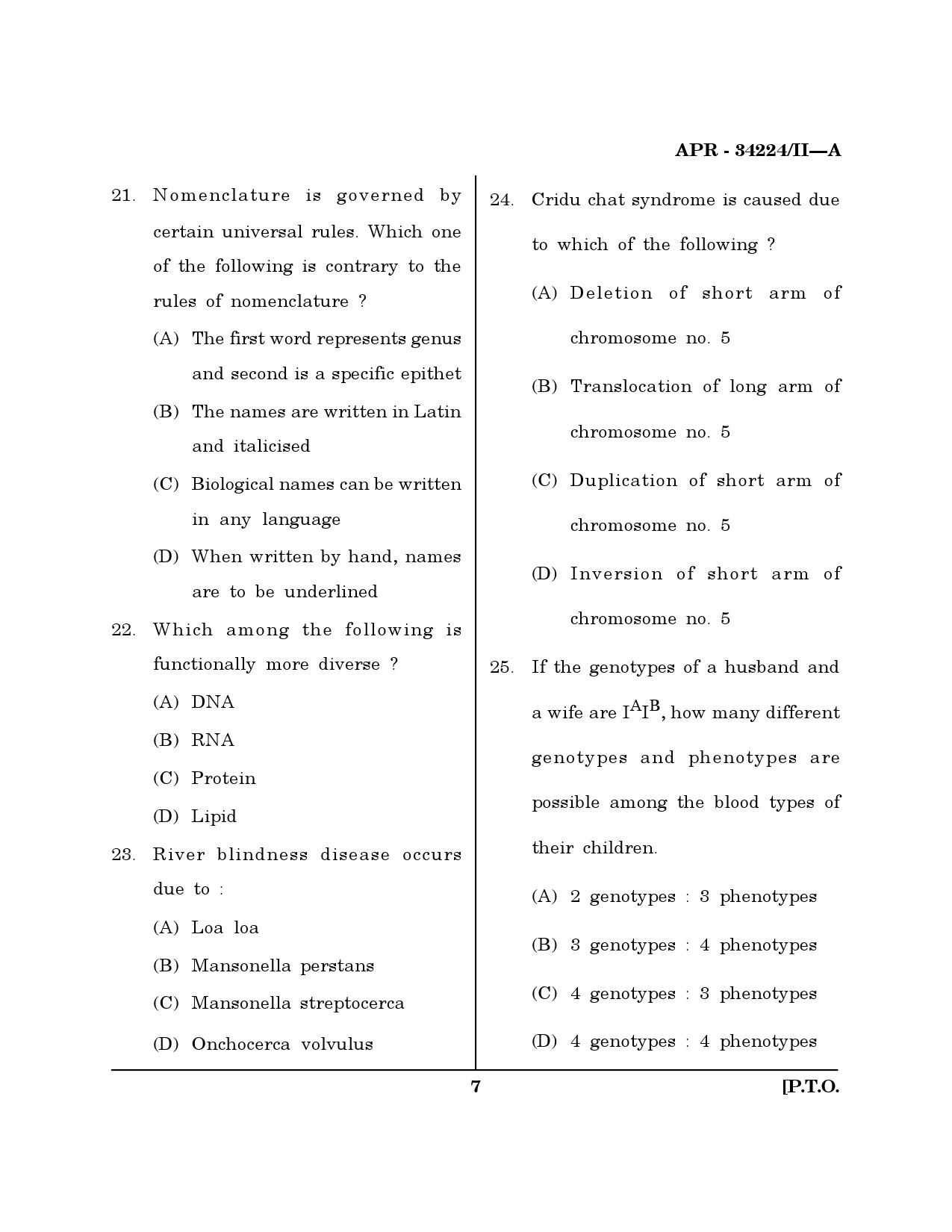 MH SET Life Sciences Question Paper II April 2024 6