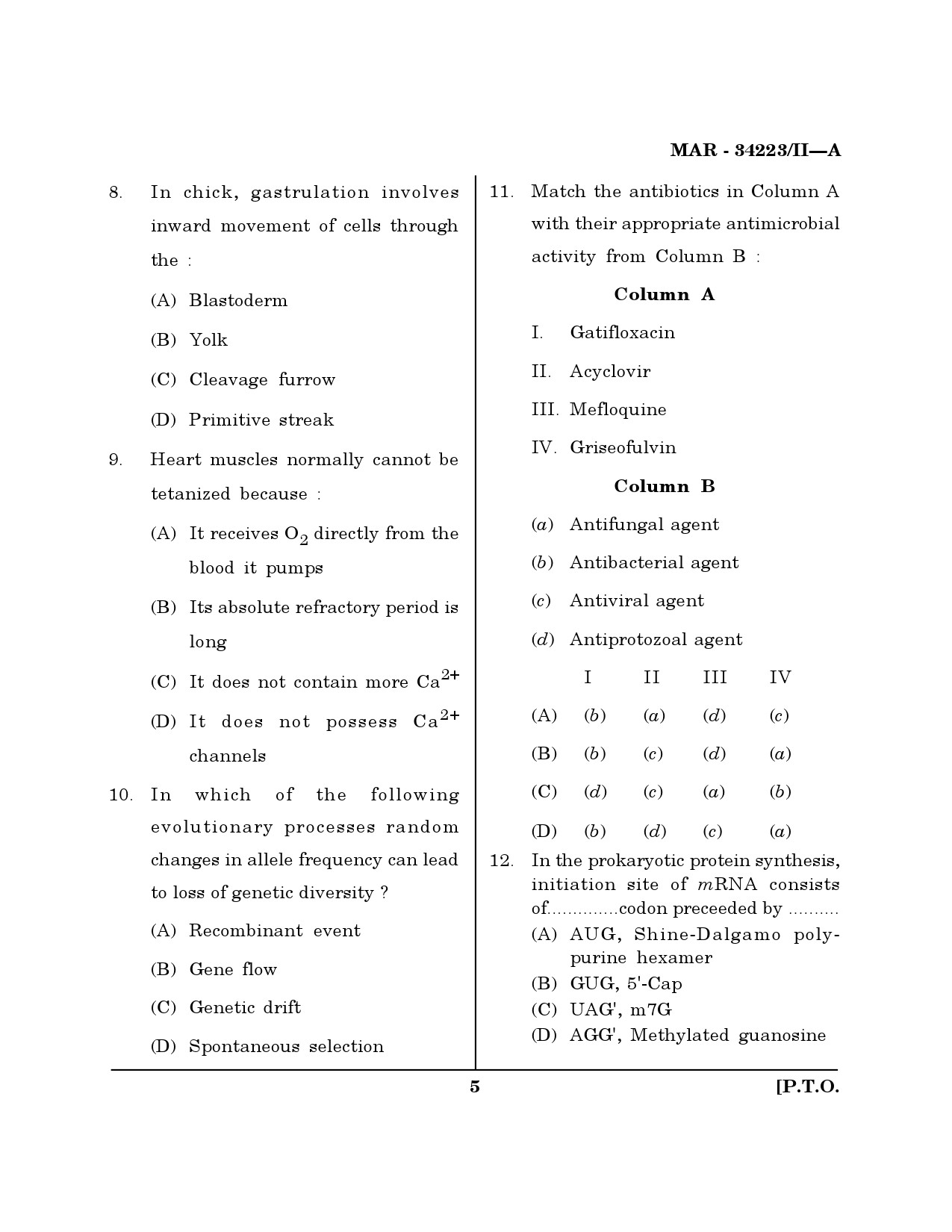 MH SET Life Sciences Question Paper II March 2023 4