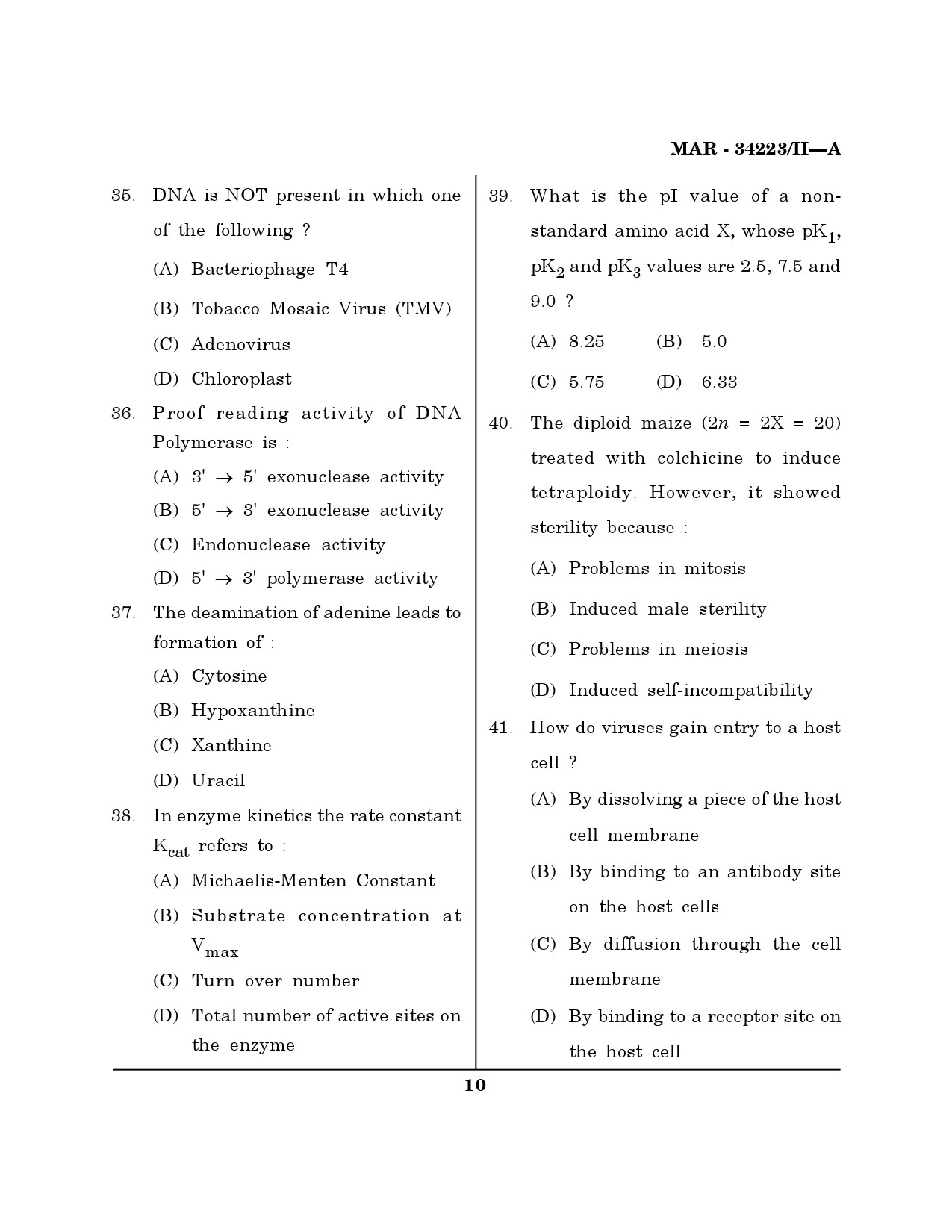 MH SET Life Sciences Question Paper II March 2023 9