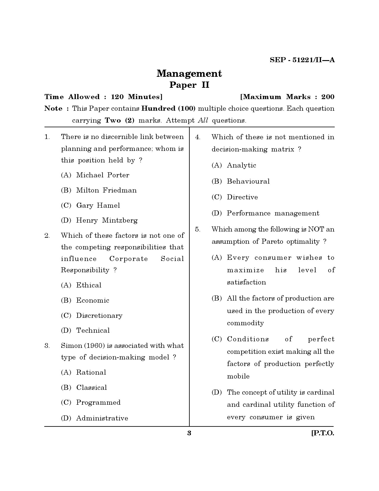 Maharashtra SET Management Exam Question Paper September 2021 2