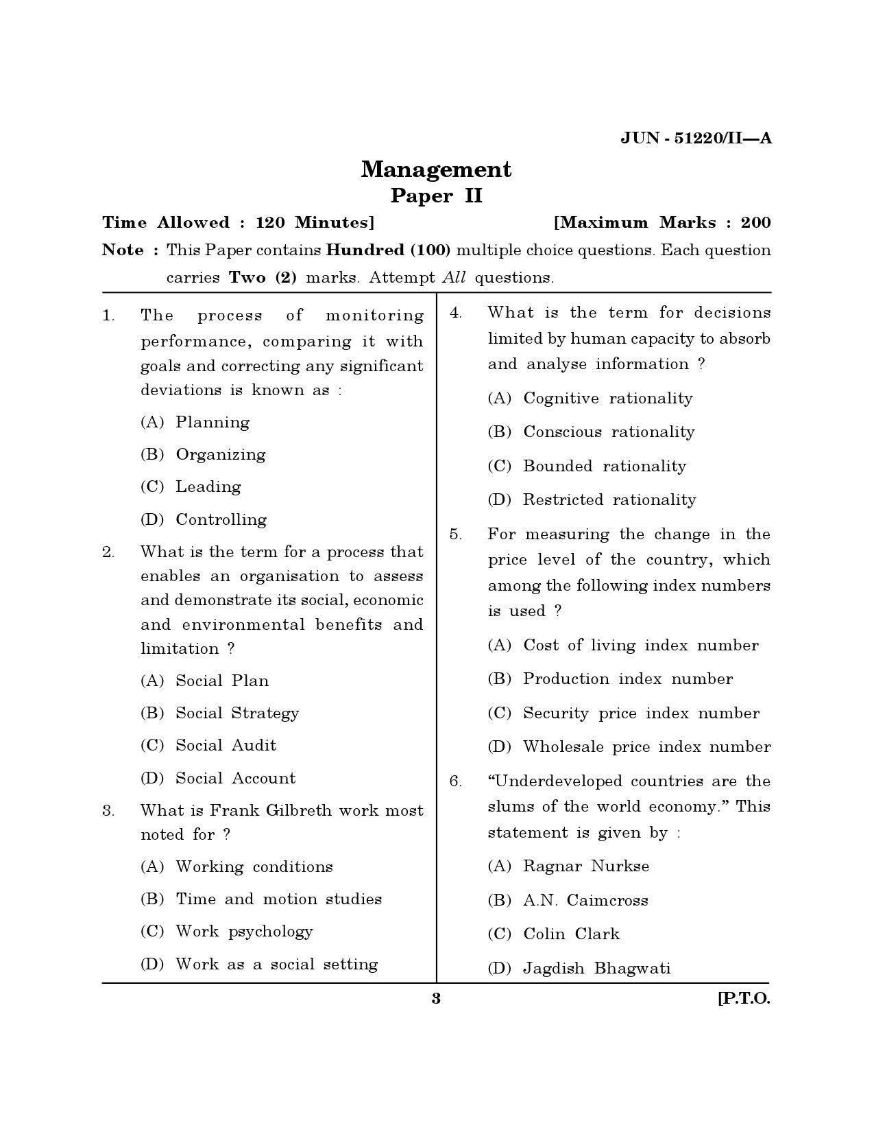 Maharashtra SET Management Question Paper II June 2020 2
