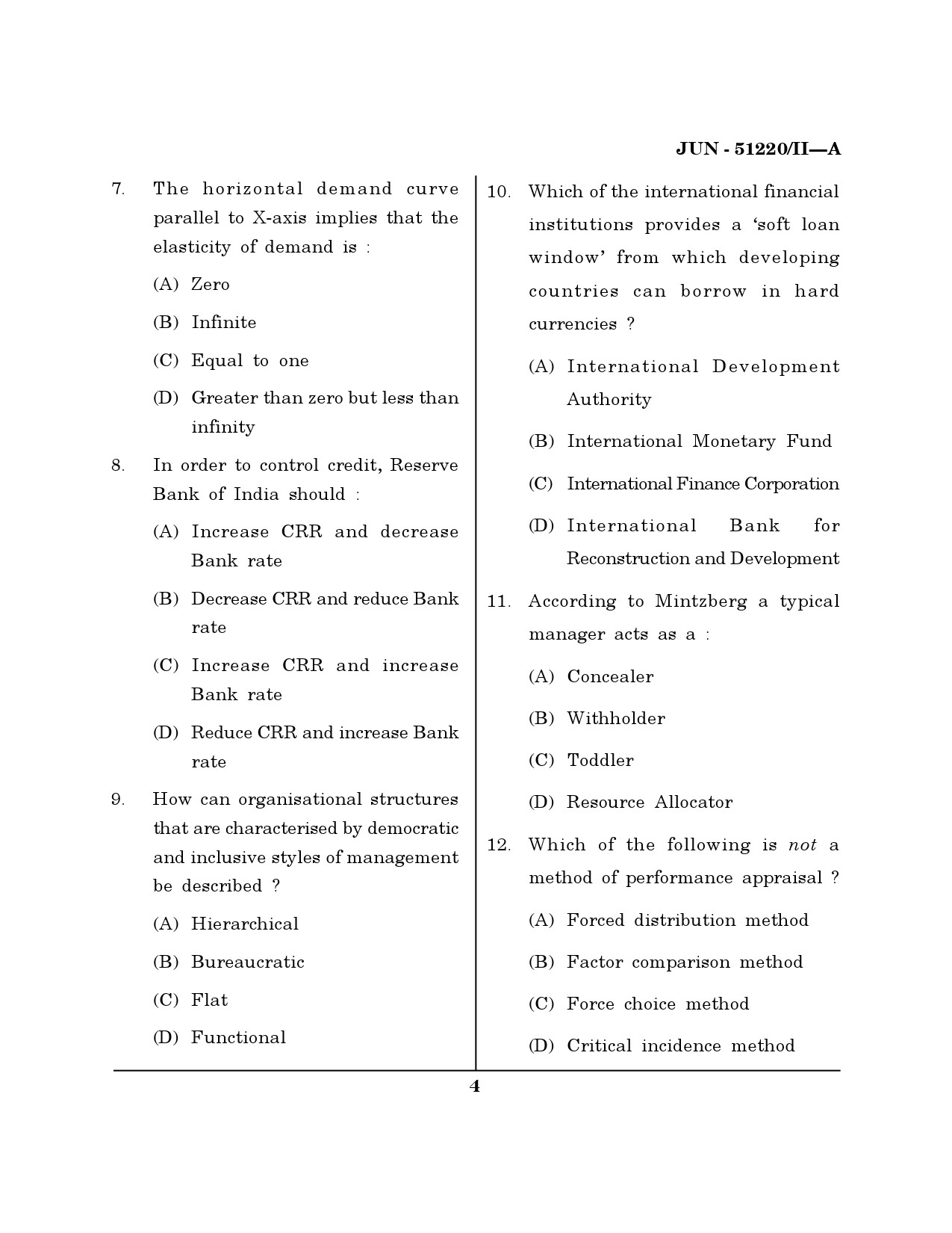 Maharashtra SET Management Question Paper II June 2020 3