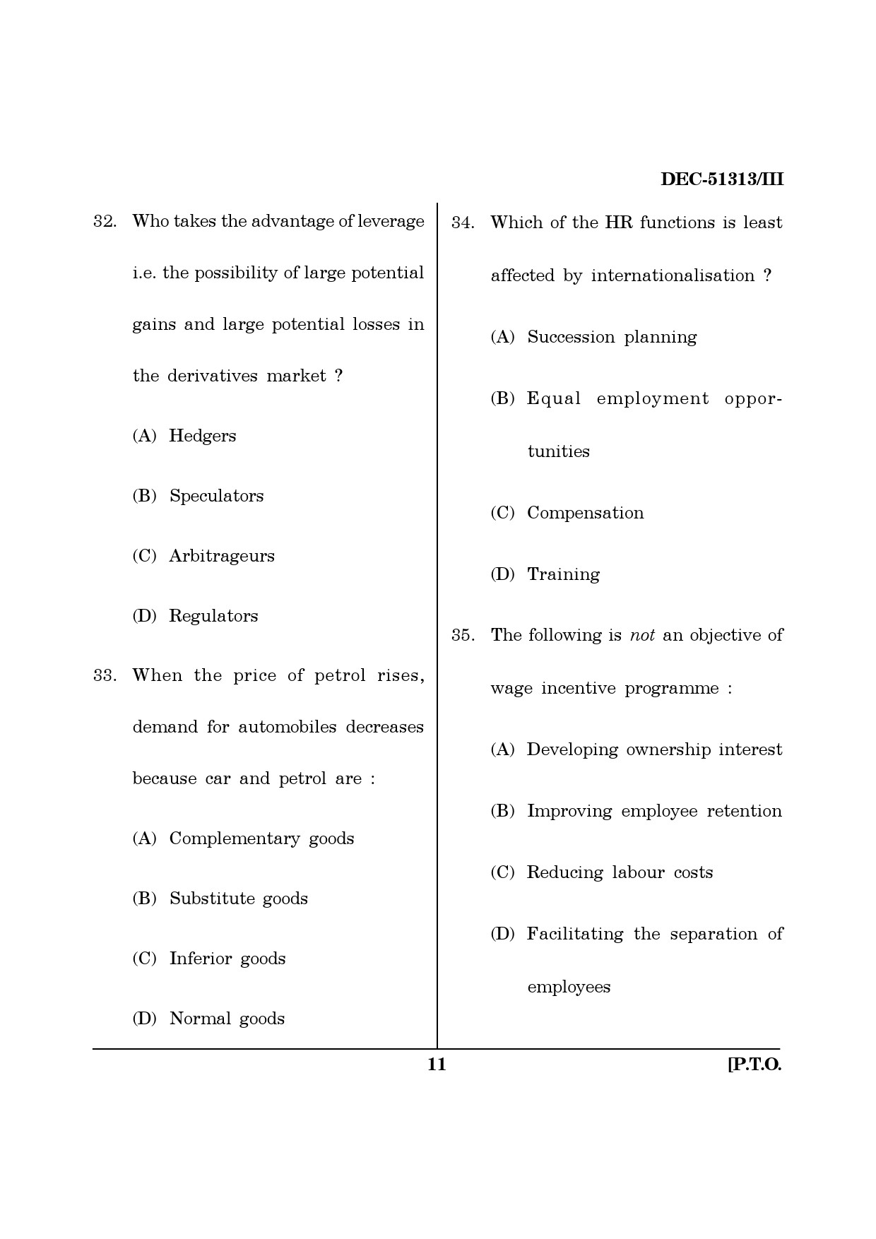 Maharashtra SET Management Question Paper III December 2013 10