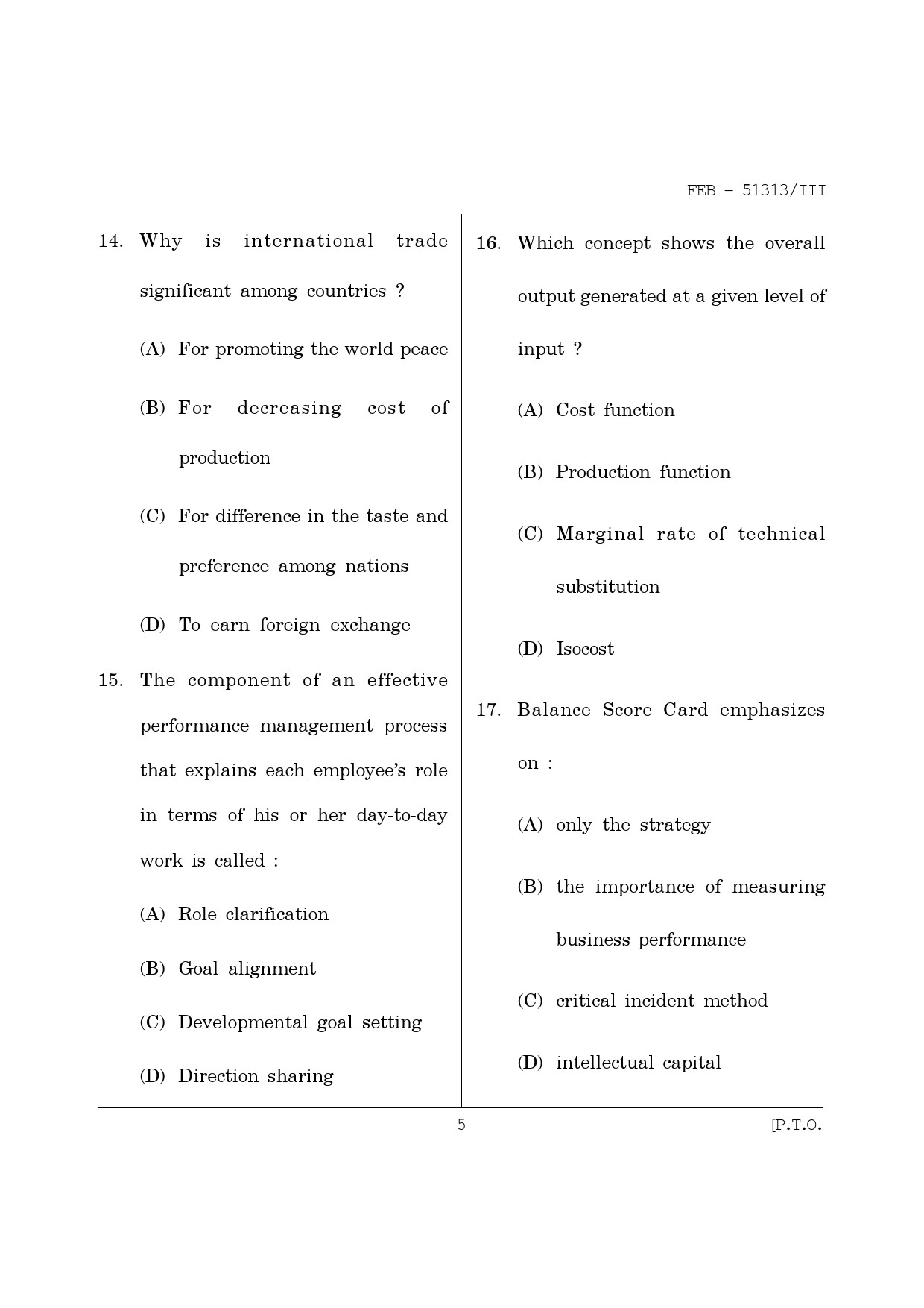 Maharashtra SET Management Question Paper III February 2013 5