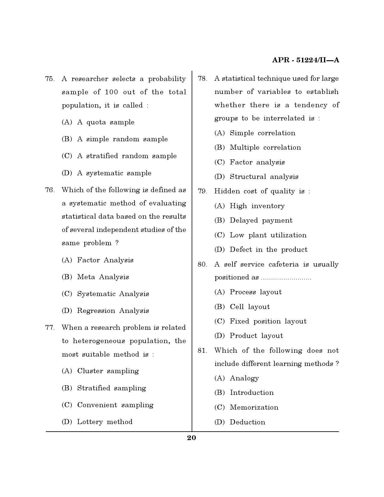 MH SET Management Question Paper II April 2024 19